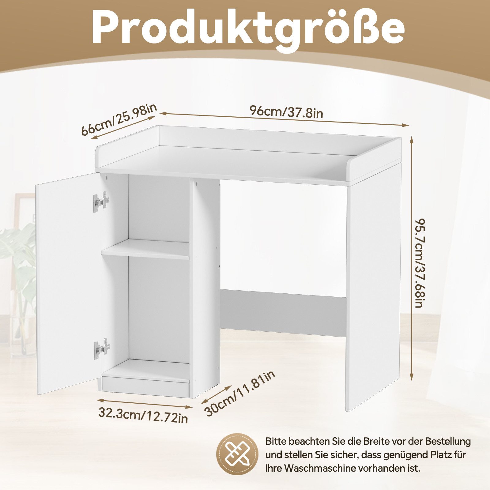 TWSOUL Waschmaschinenumbauschrank mit Stauraum für Waschmaschine oder Wäsch günstig online kaufen