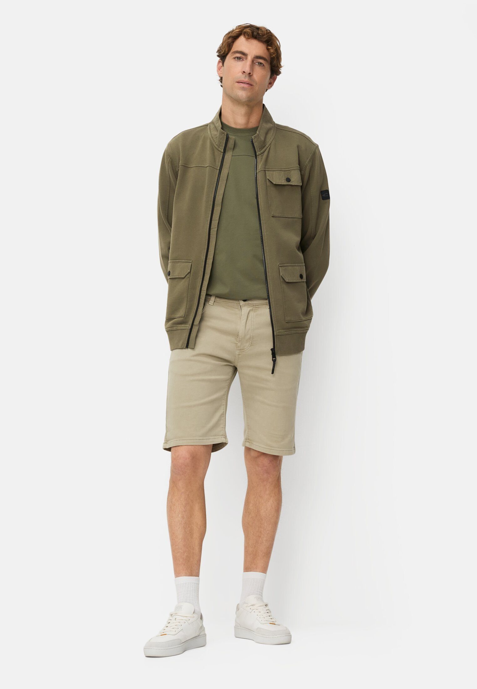camel active Sweatjacke mit Kontrastdetails Langarm