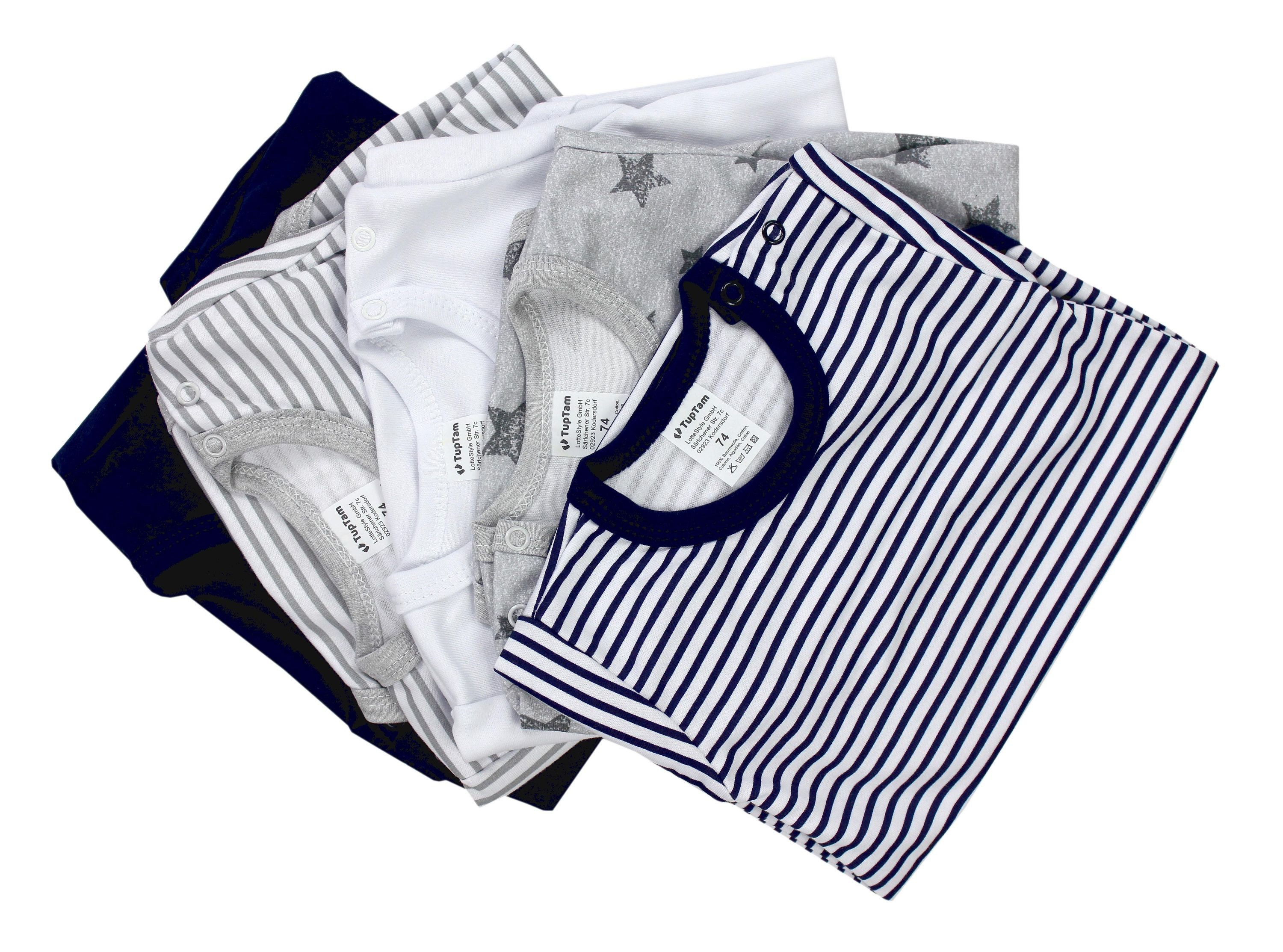 TupTam Langarmbody TupTam Jungen Baby Body Langarm Unifarben 5er Pack