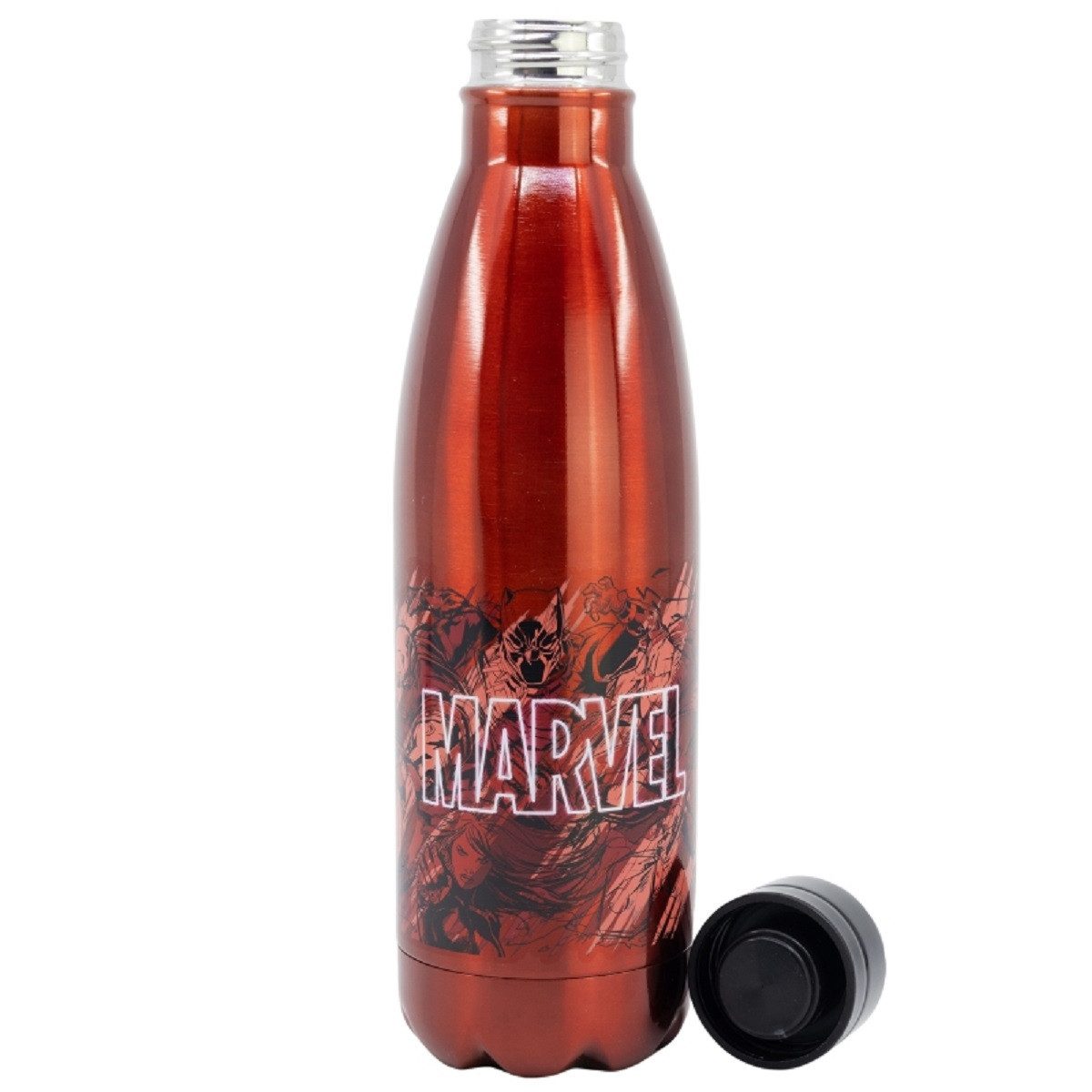 MARVEL Trinkflasche - Stainless Steel Bottle 780 ml mit Schraubverschluss, Edelstahl und Rostfrei
