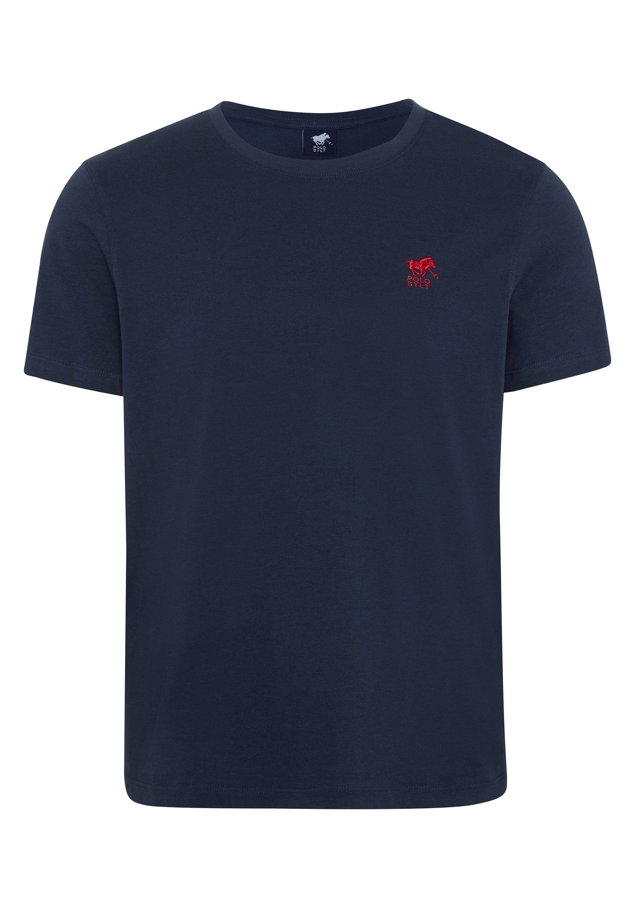 Polo Sylt T-Shirt mit gesticktem Logo-Symbol Total Eclipse