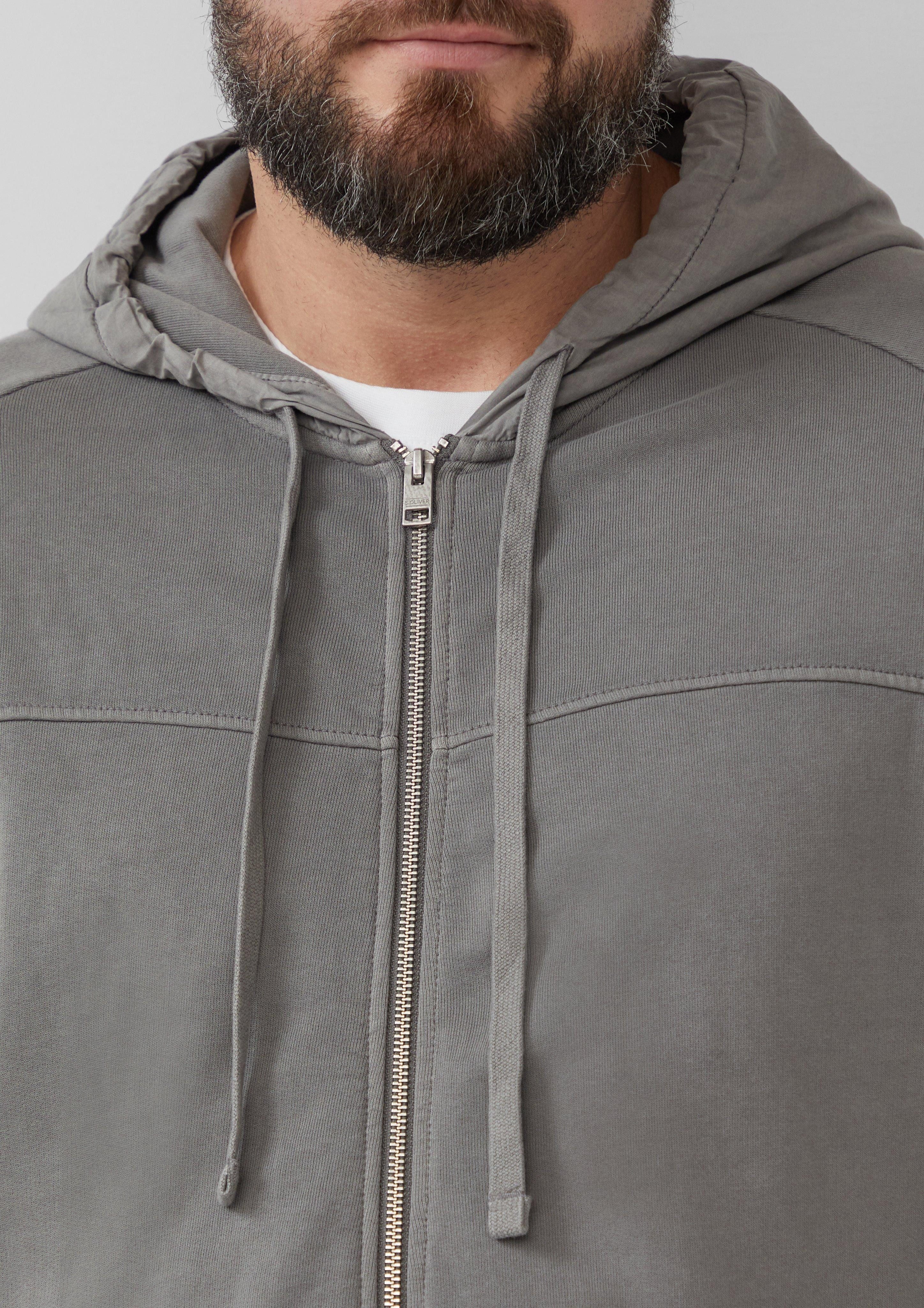 s.Oliver Allwetterjacke Sweatjacke mit Garment Dye günstig online kaufen