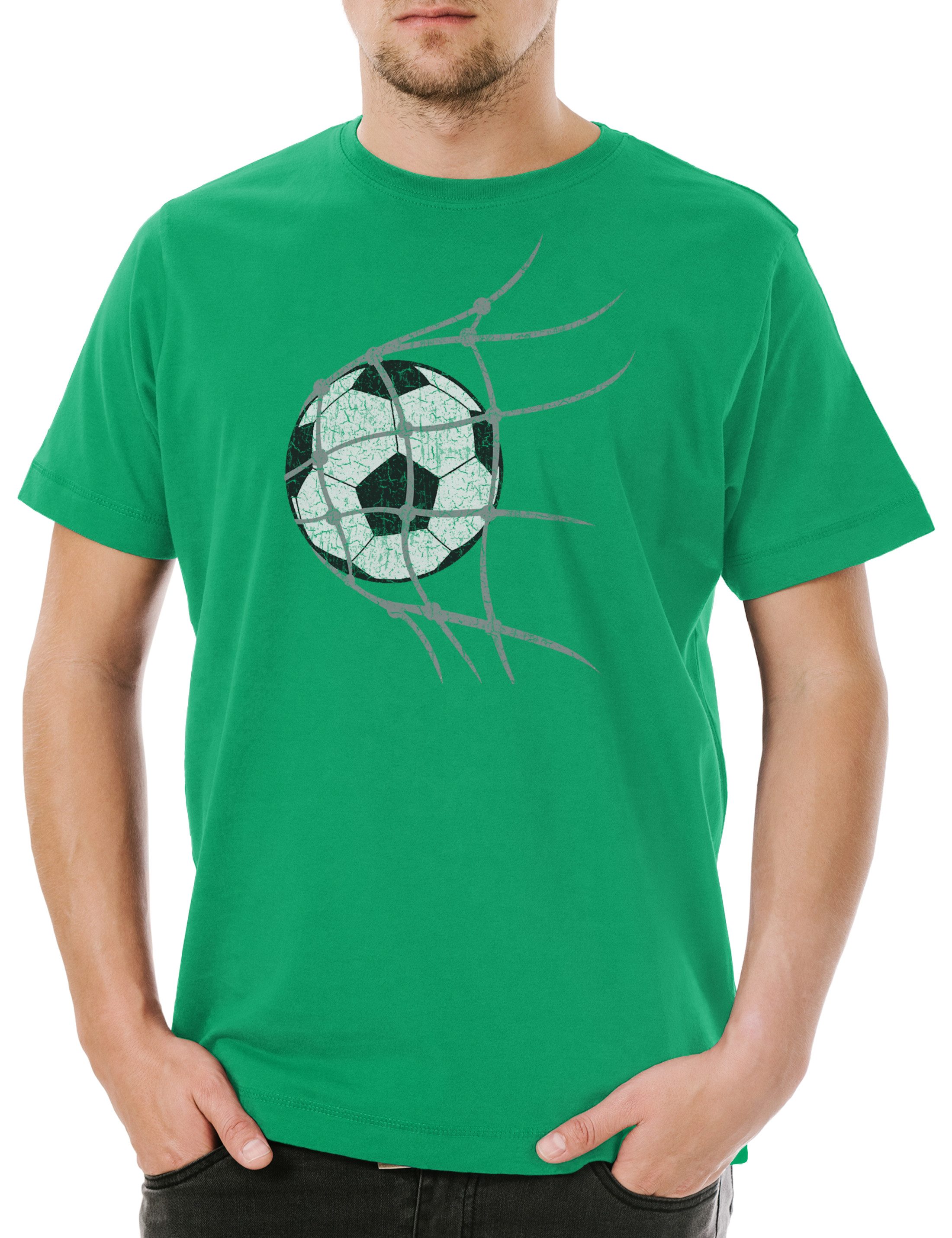 Print-Shirt Football Goal Herren T-Shirt Fußball Ball Soccer Player Sport Passion
