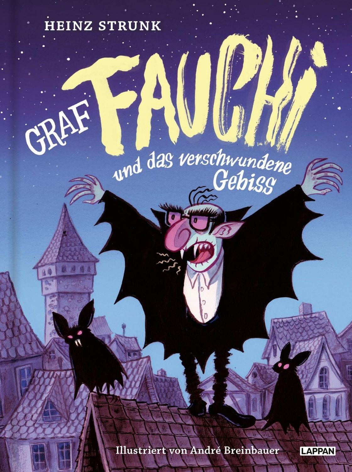 Kinderbuch Graf Fauchi und das verschwundene Gebiss Vampirgeschichte mit herrlich Heinz Strunk