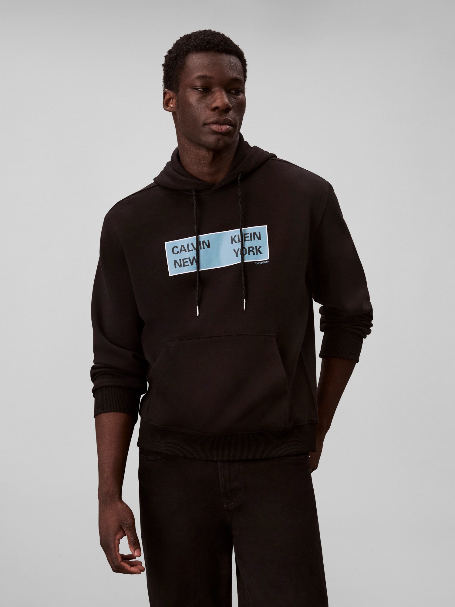 Calvin Klein Jeans Kapuzensweatshirt LS EU 350TERRY CKNY BOX GRAPHIC Mit Rundhalsausschnitt, regular fit