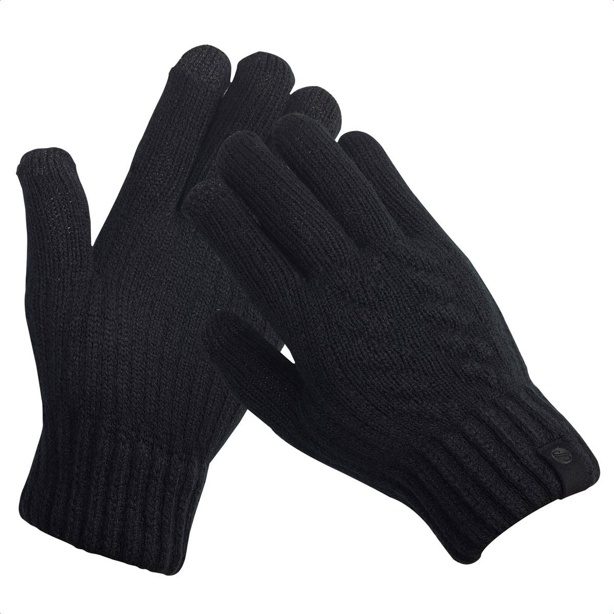 Lederhandschuhe Selencia Touchscreen-Handschuhe mit Woll-Optik - Damen - Größe M - Sch