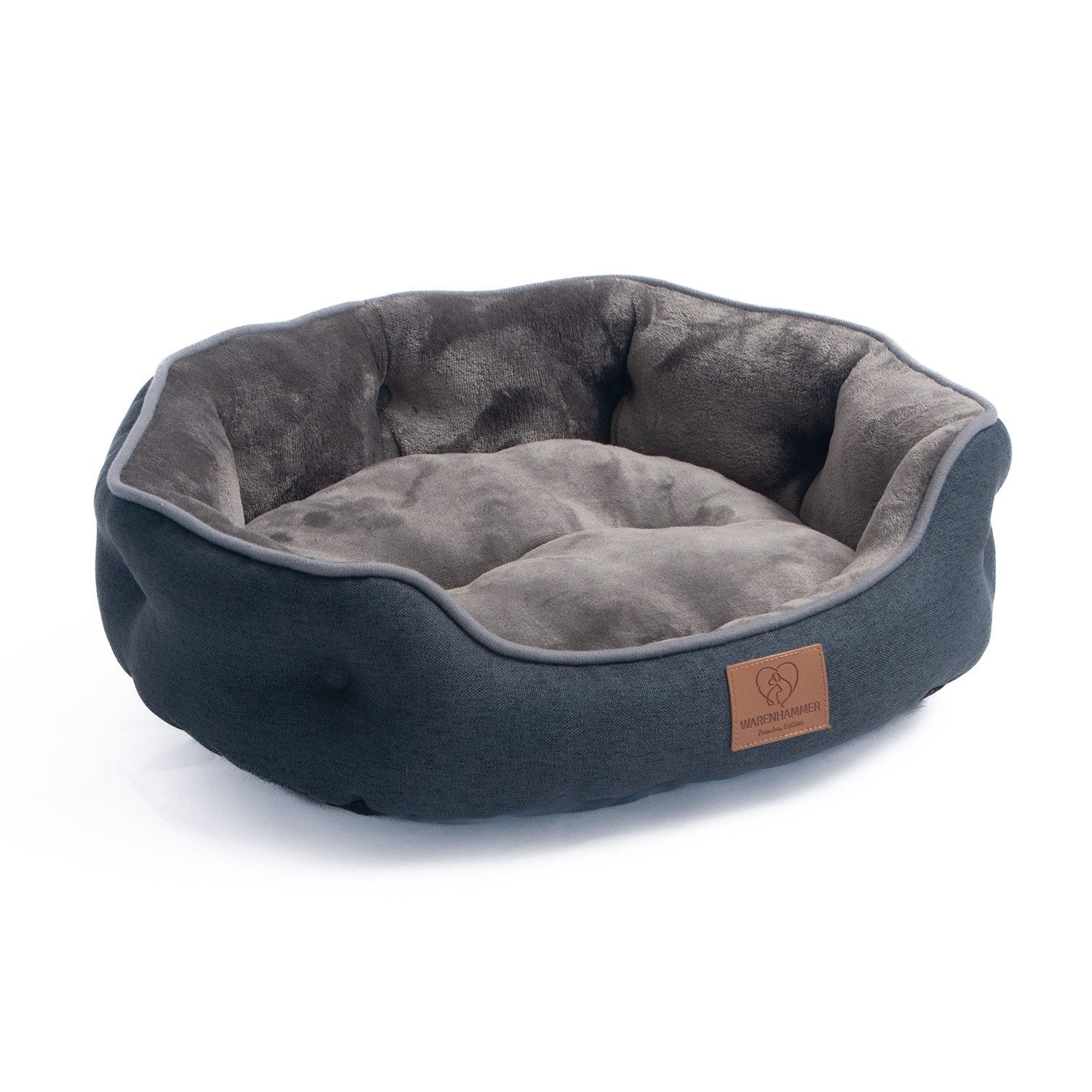 Warenhammer Tierbett Orthopädisches Premium Hundebett, Katzenbett, flauschig weich, für Katzen oder kleine Hunde, 2 Teilig mit Wendekissen / kühlende Sommer ode – Bild 4 von 5