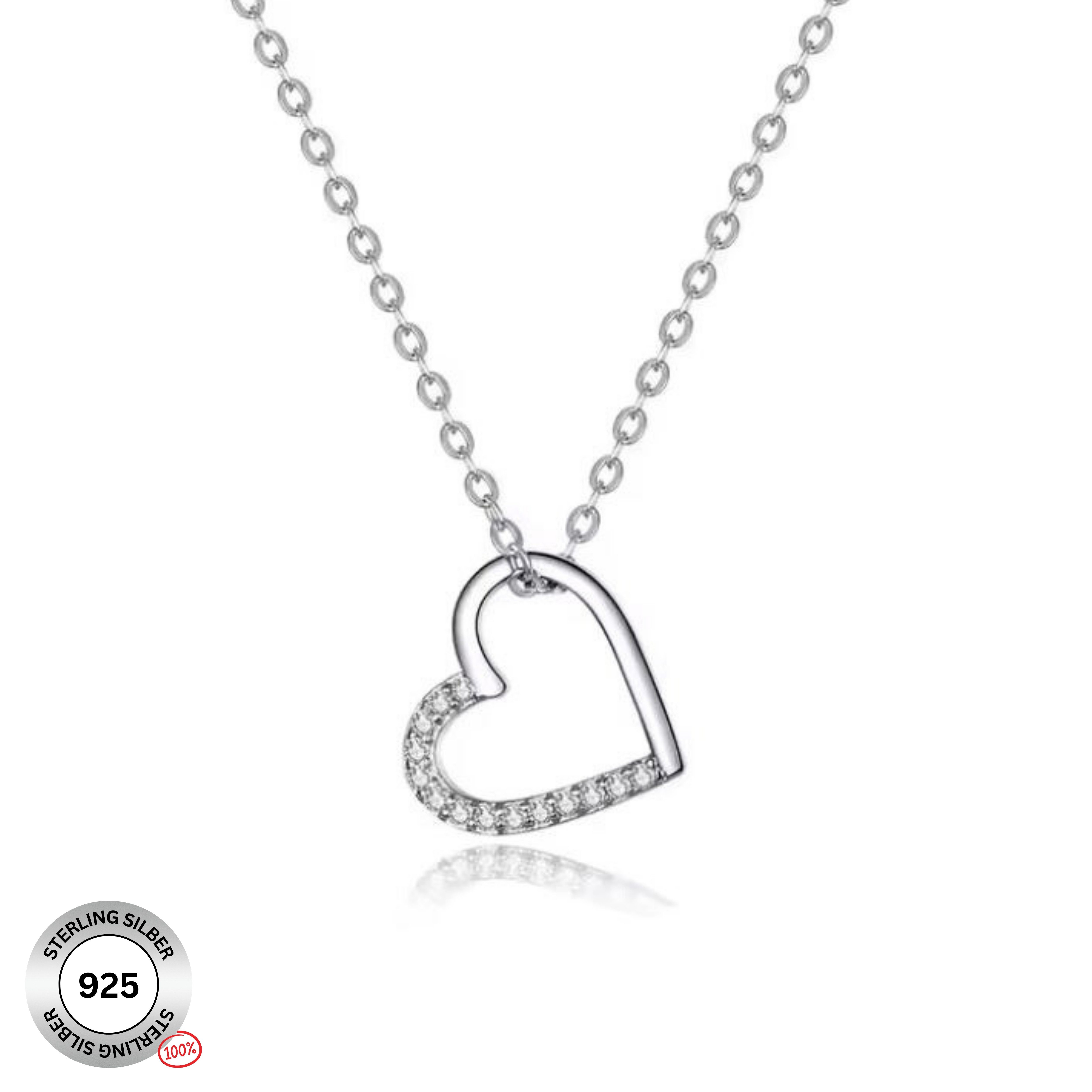 Felino Herzkette Halskette Herz Diamanten Schmuck Damen Frauen 925 Silber G günstig online kaufen