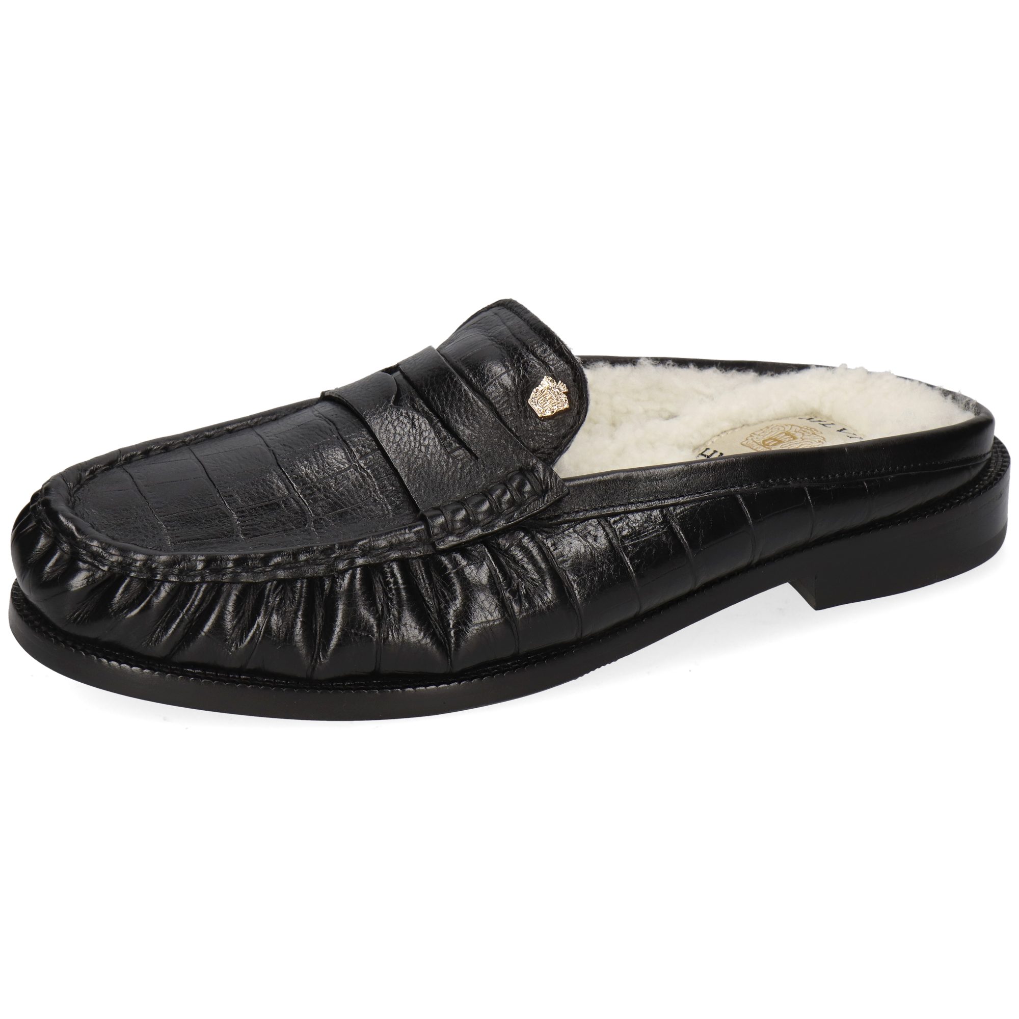Melvin & Hamilton Kamilla 12 Leder-Pantoletten für Damen Pantolette Flache Absätze, Echtes Leder, Vegetabile Gerbung