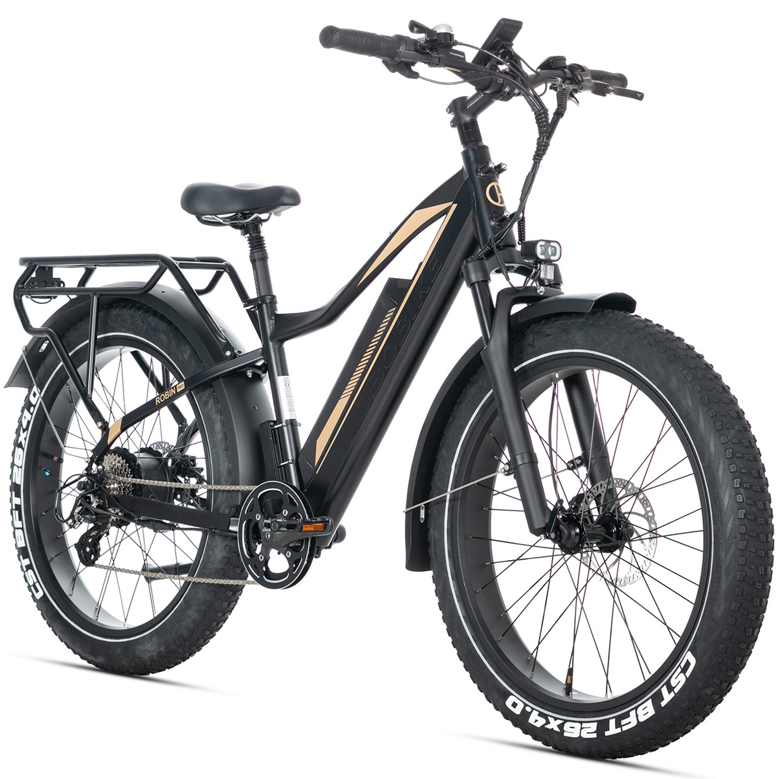 JOBOBIKE E-Bike Mountainbike 26x4 Zoll, bis zu 180km, mit Bremslicht- und Blinker, Fatbike, MTB, 7 Gang Shimano, Kettenschaltung, Heckmotor, 960 Wh, (LCD-Farbdisplay, CST Reifen mit Pannenschutz, hydr. Scheibenbremsen), 80Nm, 5 Stufen, Federgabel, Gefederte Sattelstütze, Aluminiumrahmen