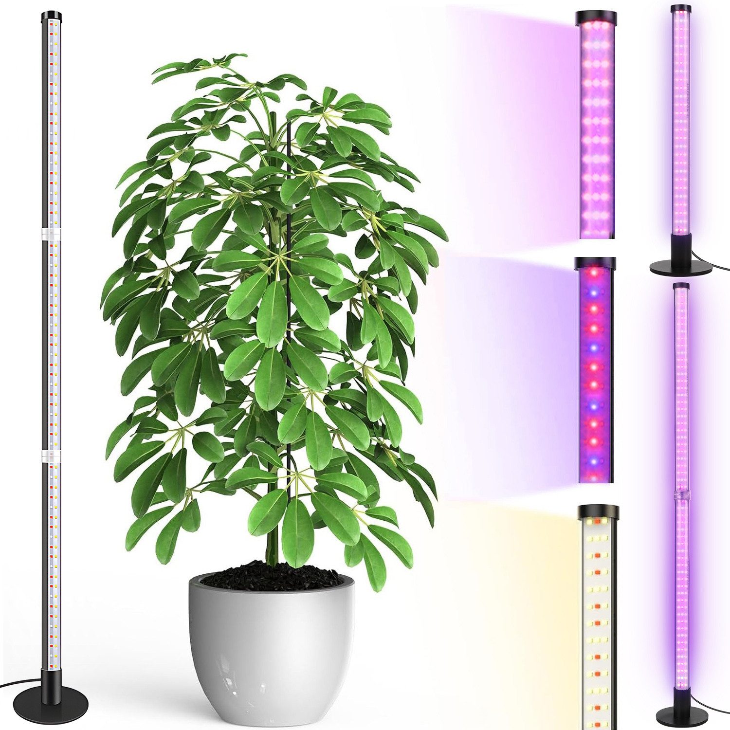 MUPOO Pflanzenlampe Grow Lampe Bodenpflanzen Wachstumslampen,Timer Pflanzen günstig online kaufen