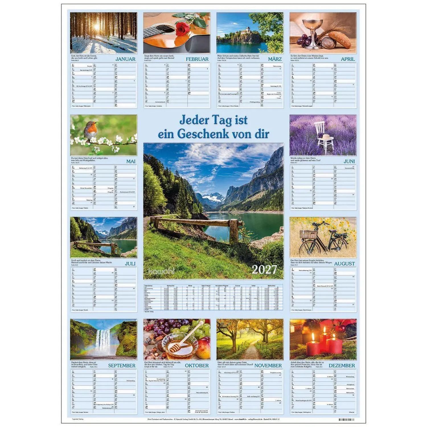 Wandkalender Jeder Tag ist ein Geschenk von dir 2027