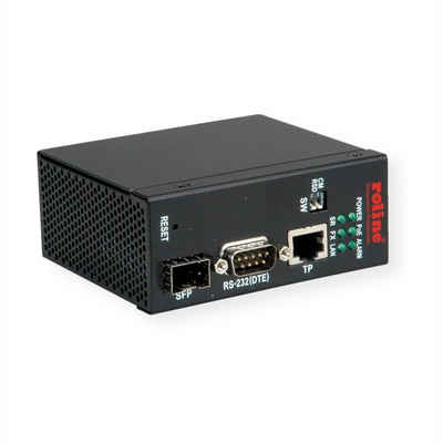 ROLINE Industrie Konverter Ethernet - Seriell RS232, Seriell Server Computer-Adapter