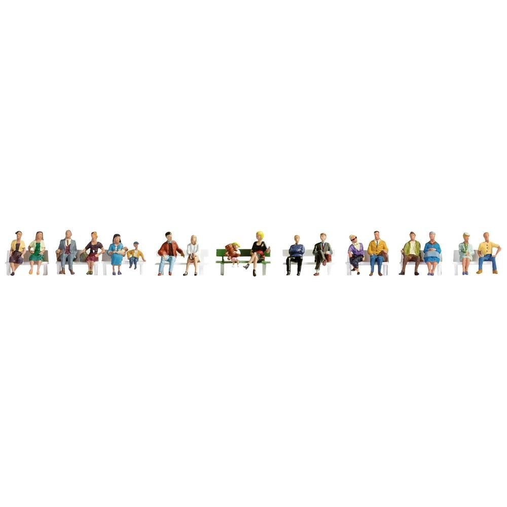 NOCH Modelleisenbahn-Figur H0 XL-Set “Sitzende” (ohne Bänke 16131