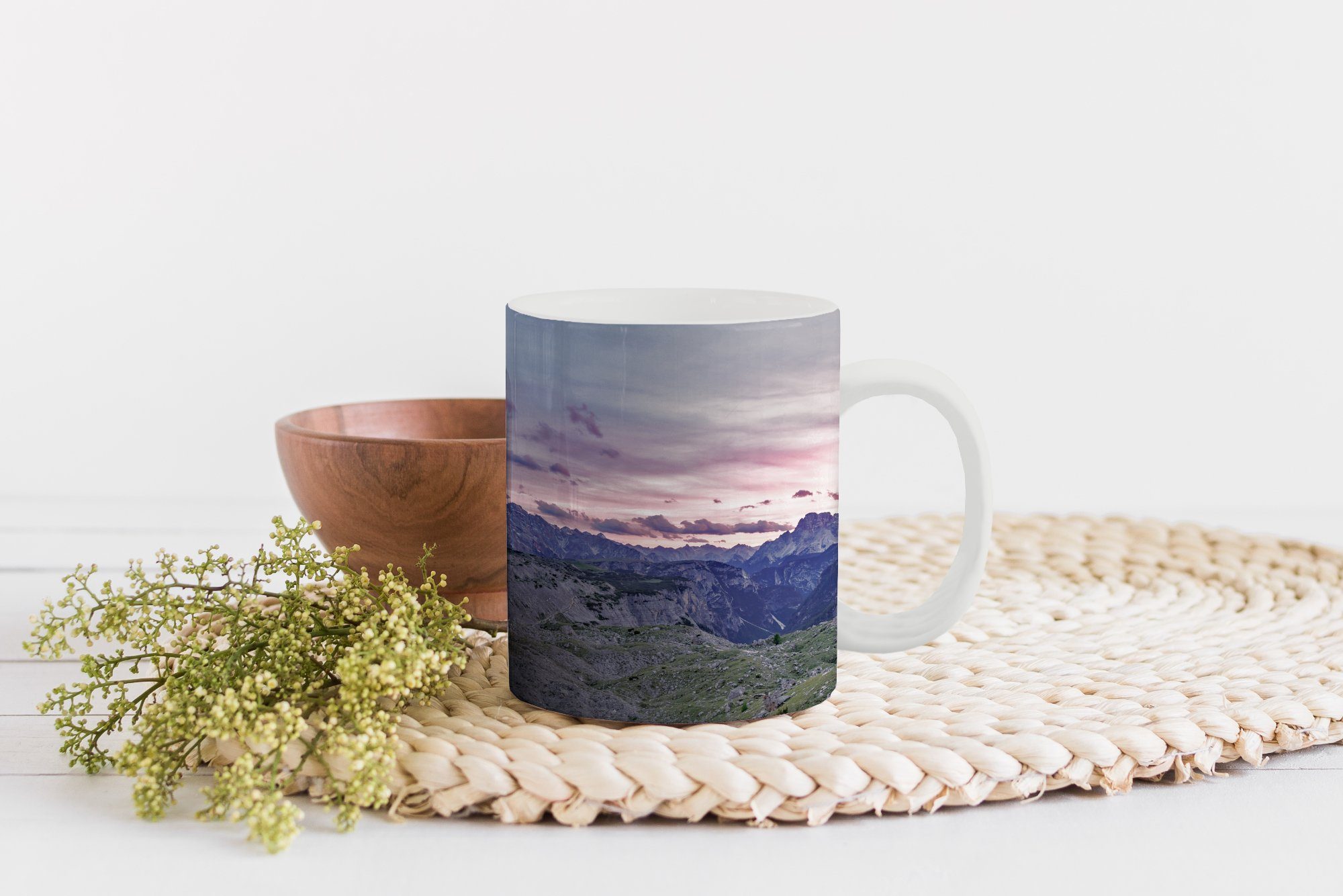 Teetasse, Tasse Alpen Teetasse, - Kaffeetassen, Becher, MuchoWow Gebirge, Keramik, Geschenk - Tirol