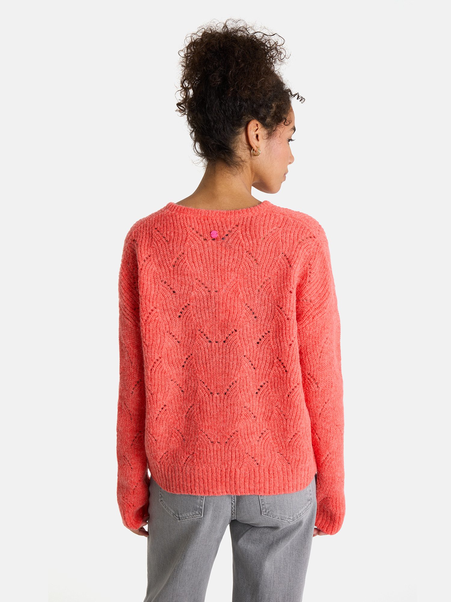 Lieblingsstück Strickpullover SölveL mit dezentem Lochmuster, V-Neck