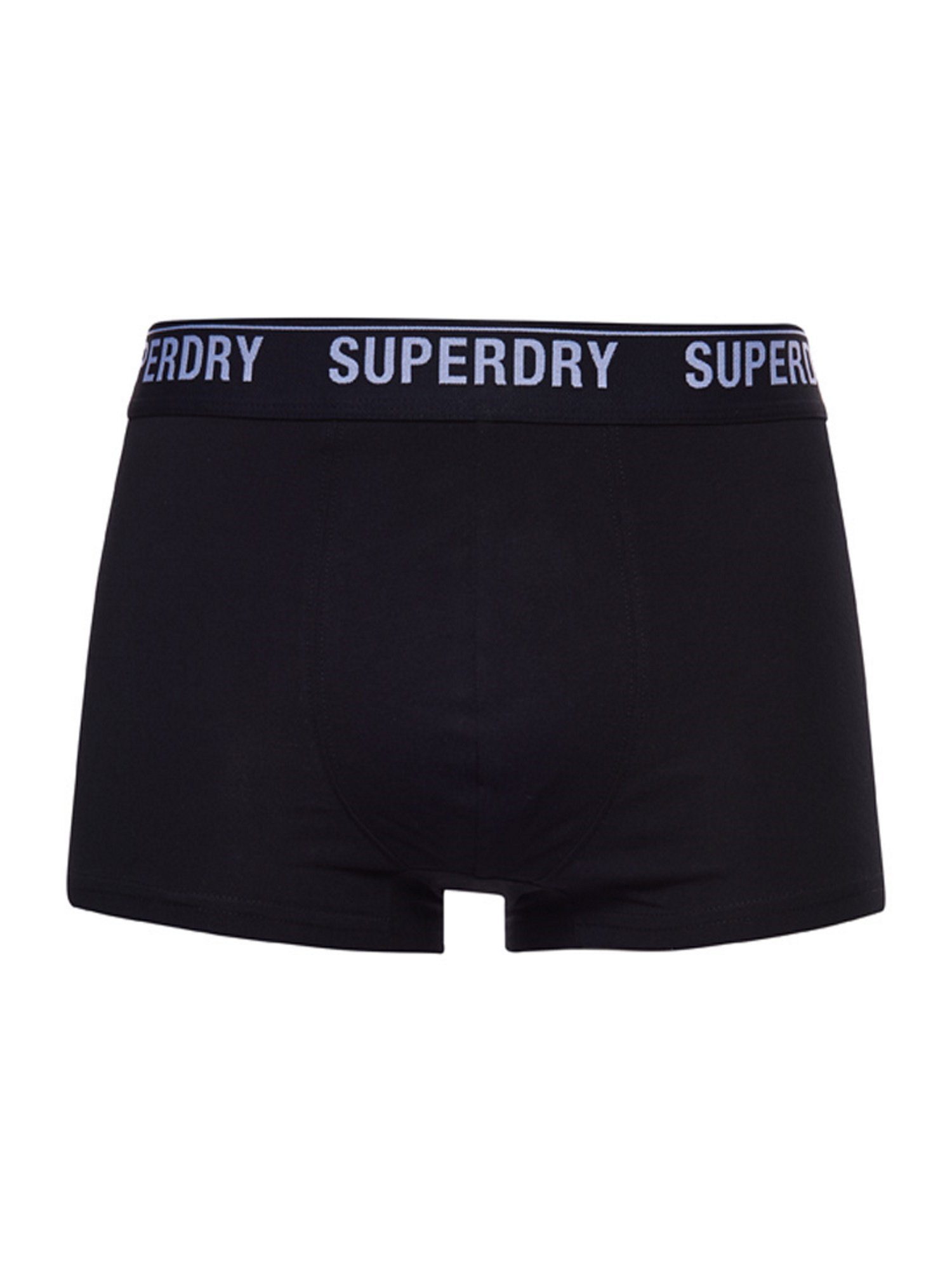 Superdry Mix Bio-Baumwolle mit aus Boxershorts 3 im Unterhosen Pack Trunk Schwarz