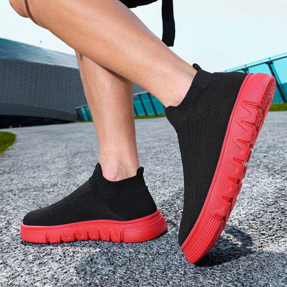 HUSK'SWARE Barfußschuh (atmungsaktive Freizeitschuhe für breite Füße) Paar-Sportschuhe mit Flyknit-Obermaterial, leichte Laufschuhe – Bild 4 von 5