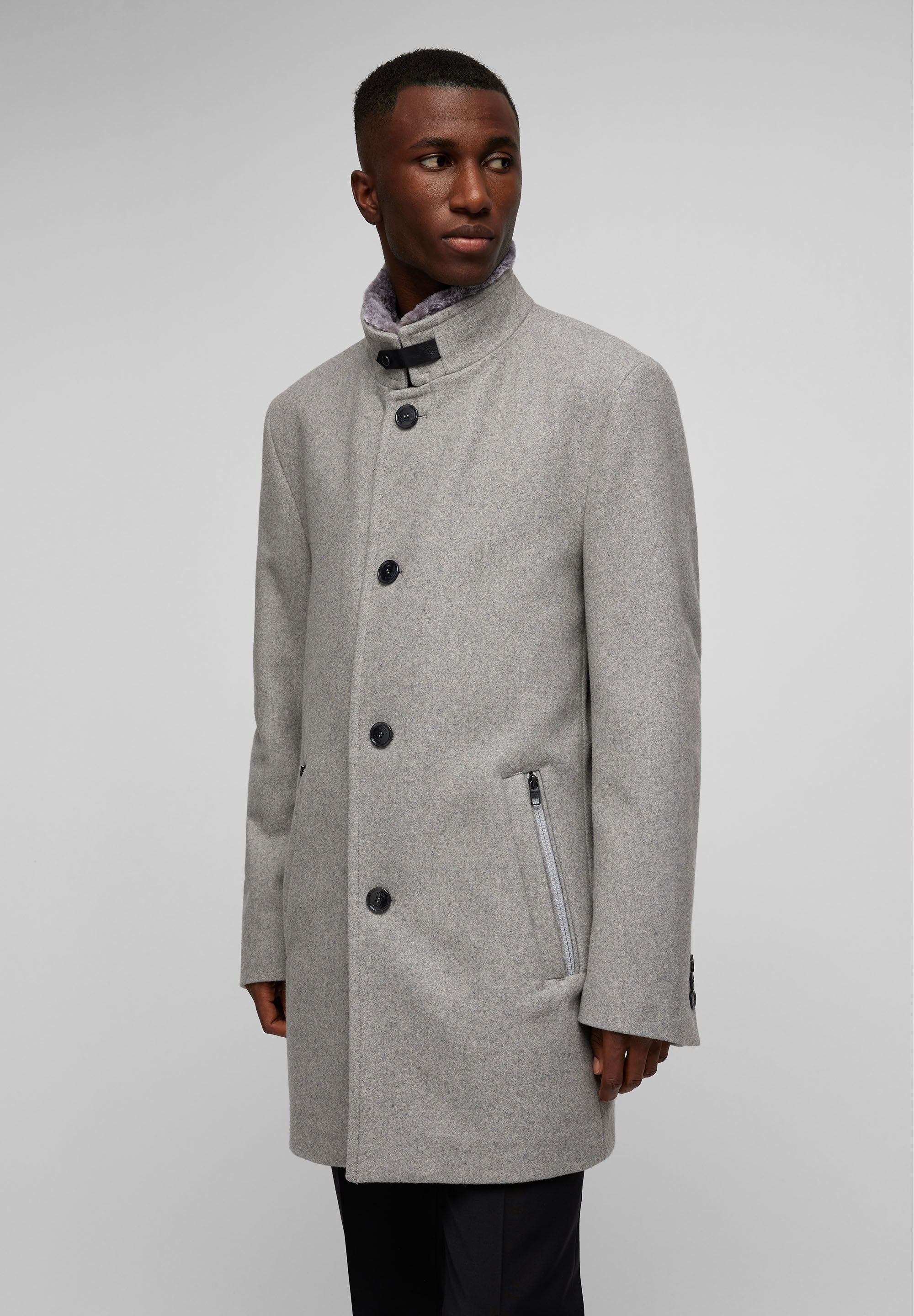 HECHTER PARIS Wollmantel mit heraustrennbarem Westeneinsatz