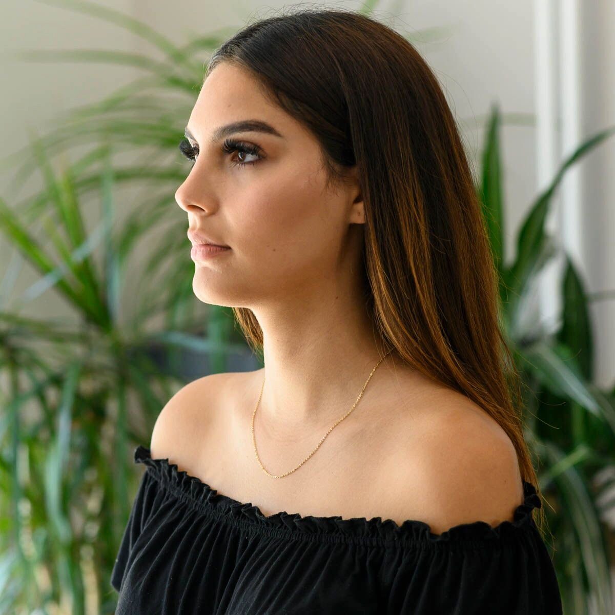 Materia Gliederkette Damen Gold Ankerkette Fein 1mm K61, Sterlingsilber, ve günstig online kaufen