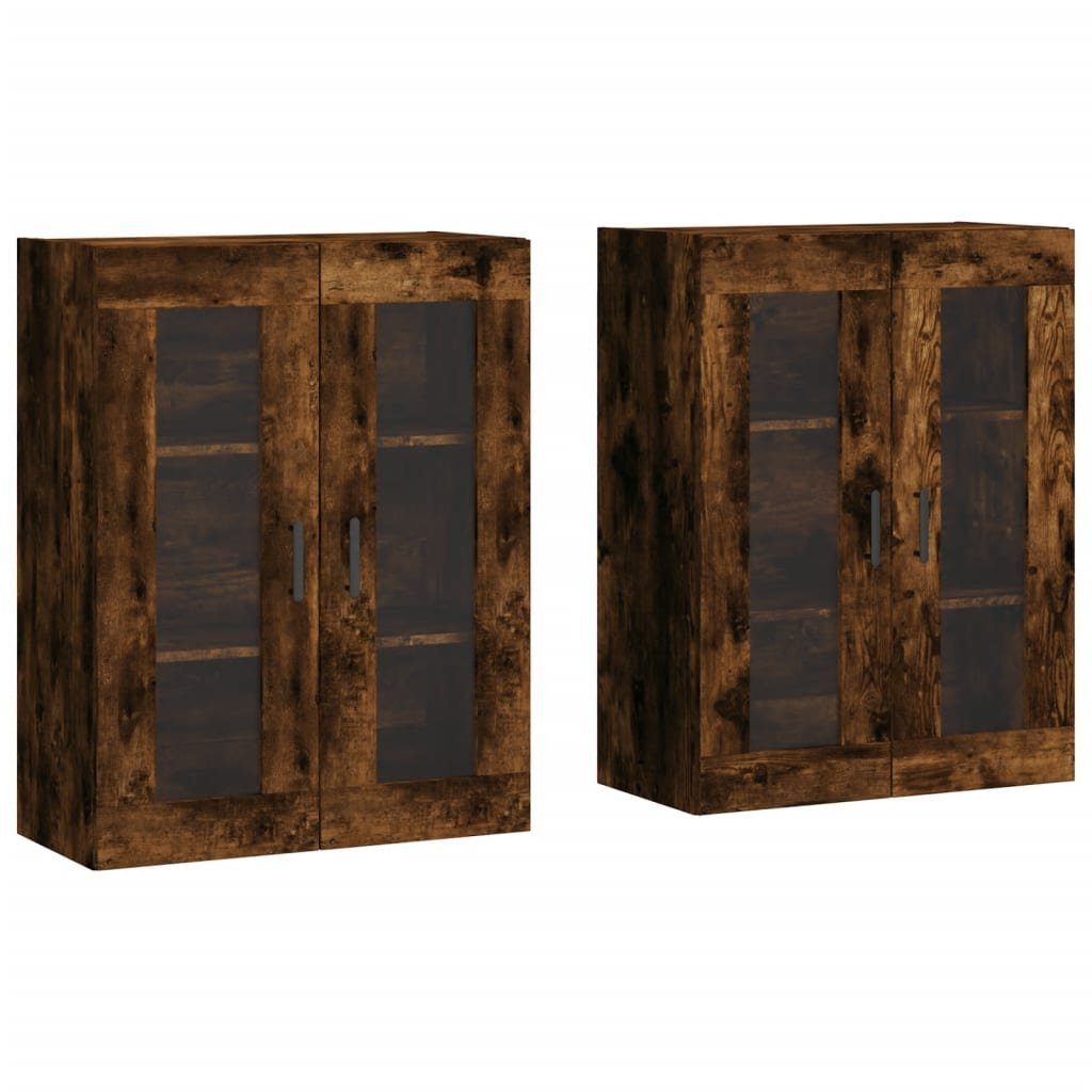 vidaXL Sideboard Wandschränke 2 Stk. Räuchereiche günstig online kaufen