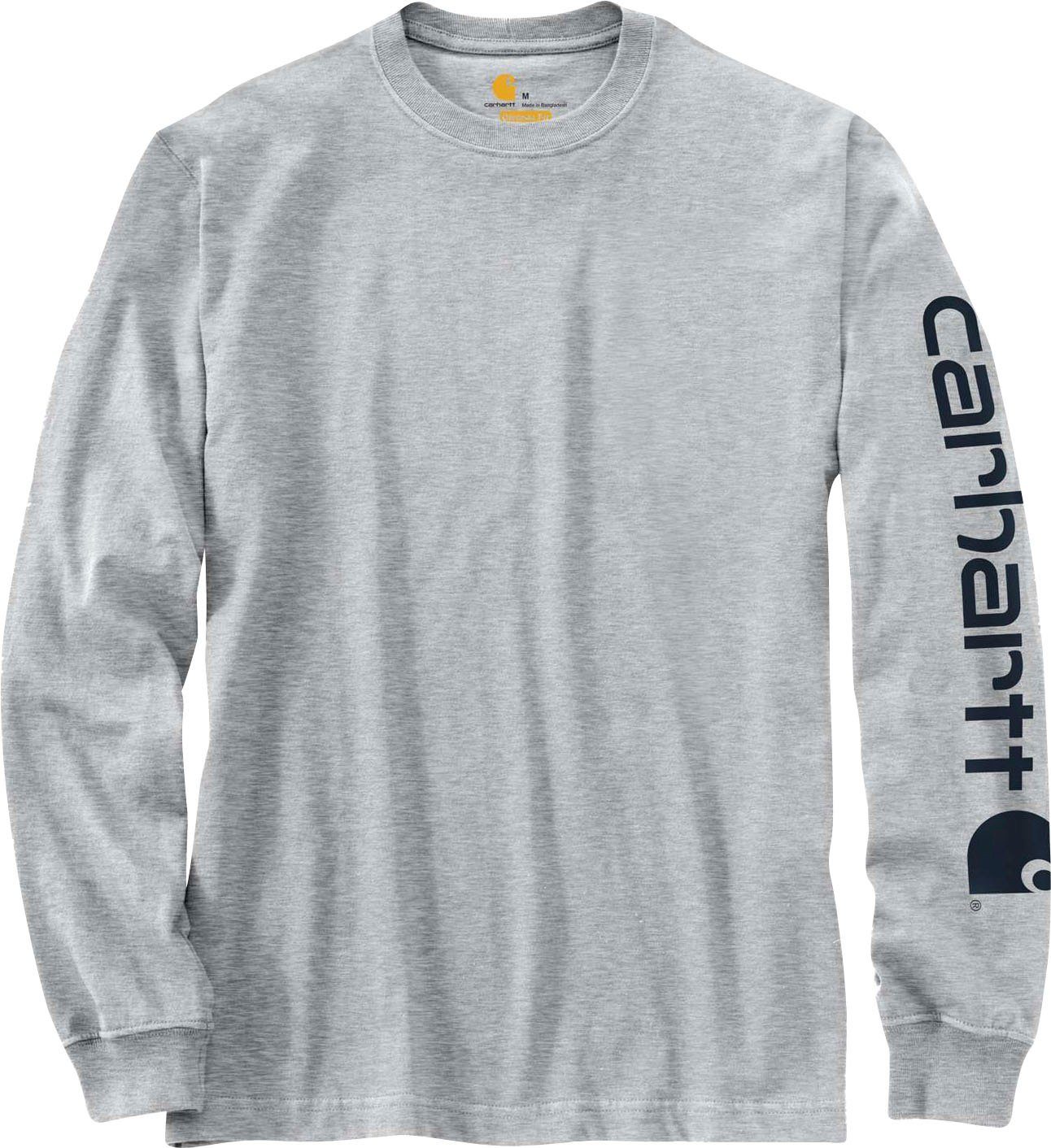 Carhartt Langarmshirt Logo Sleeve Graphic grau T-Shirt