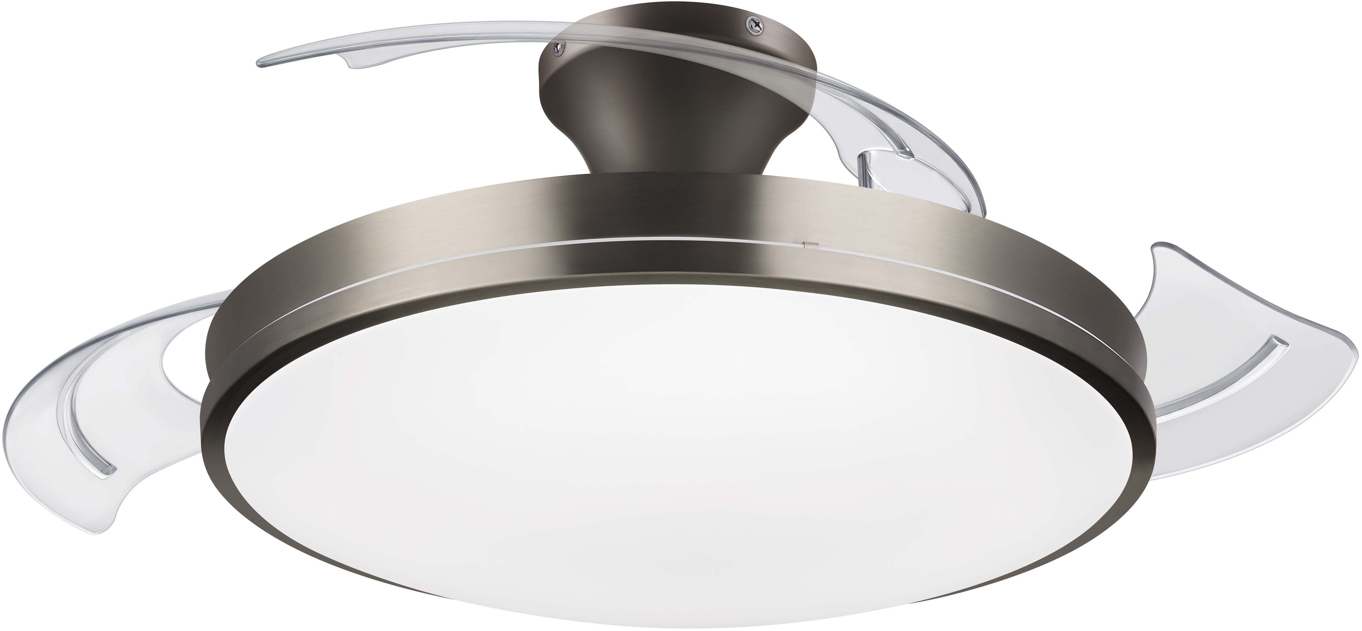 Philips Deckenleuchte Atlas LED 28W+35W, 2700-5500K, Nickel, Fernbedienung, Infrarot inkl., LED fest integriert, Farbwechsler, inkl. Fernbedienung