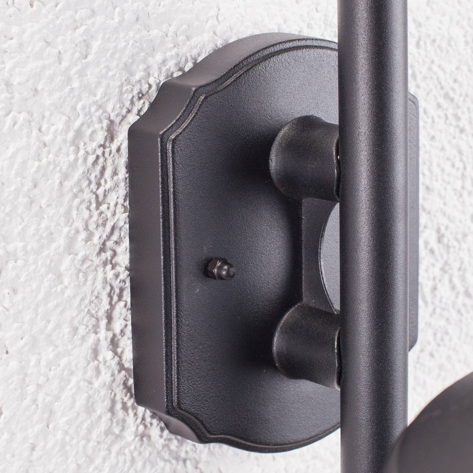 Lindby Außen-Wandleuchte Daphne, Metall, Schwarz IP44, 1 x 60 W