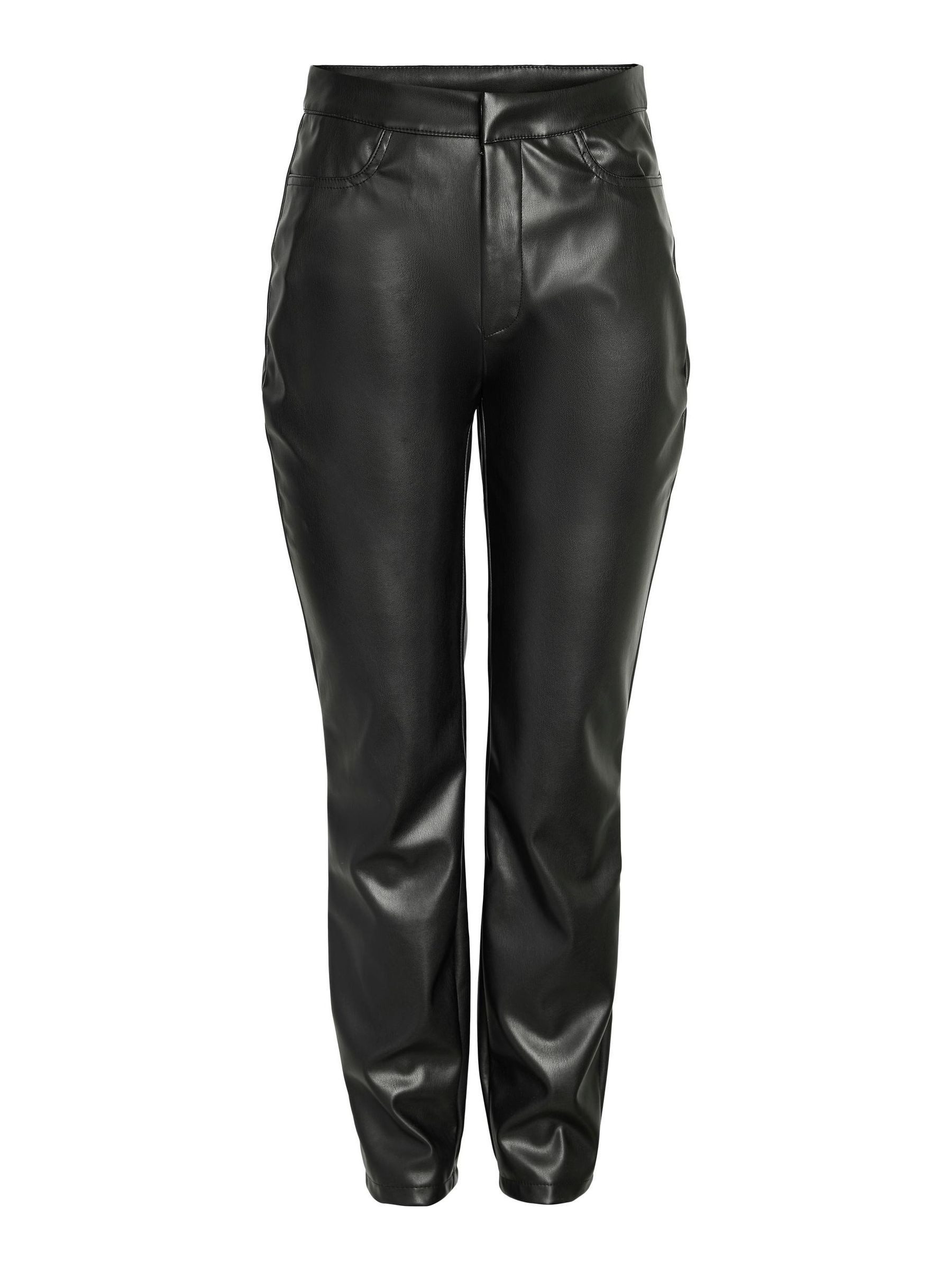Noisy may Lederimitathose Kunstleder PU Beschichtet NMANDY NMANDY MONI PU HW ANKLE PANTS NOOS