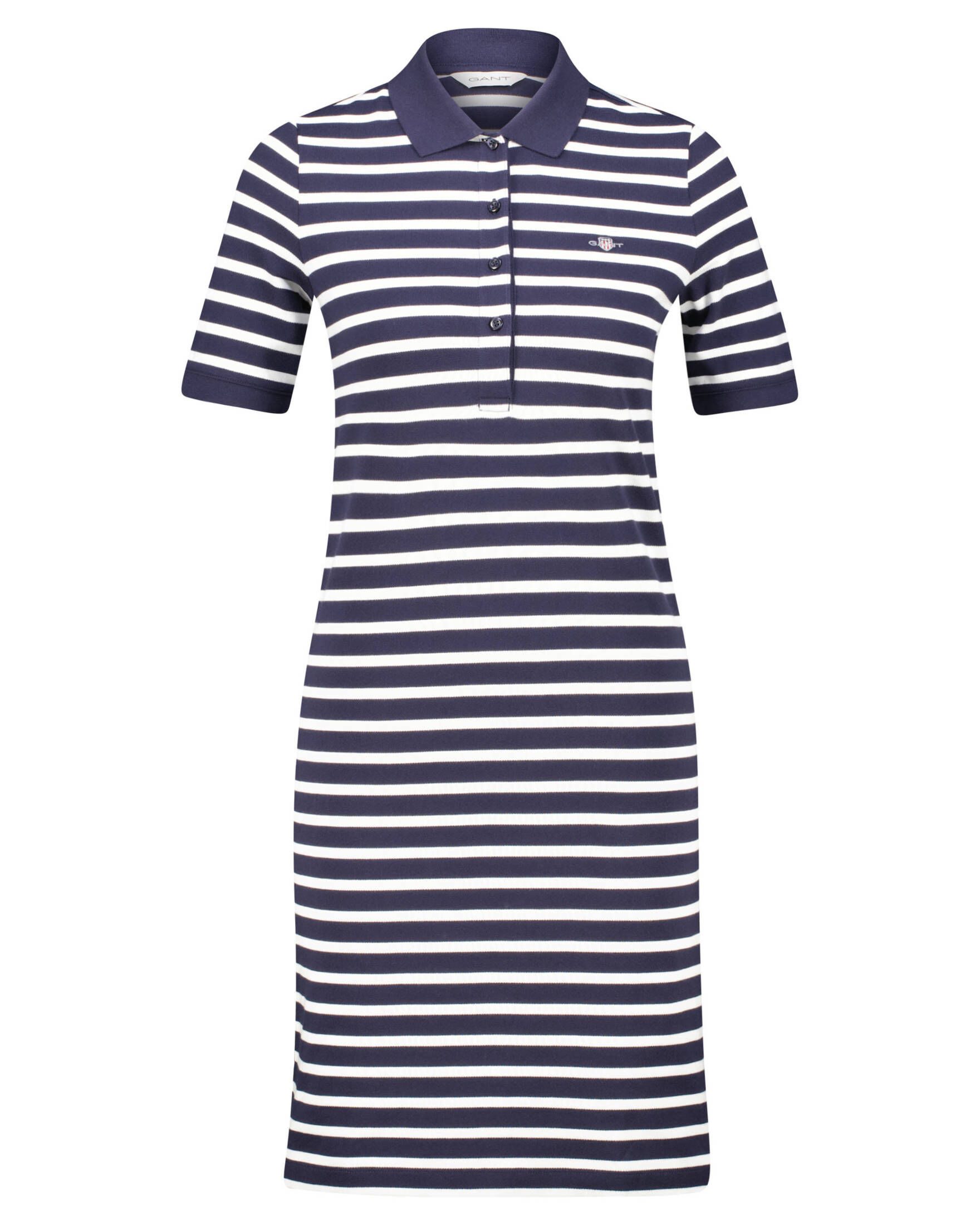 Gant Polokleid Damen Polokleid STRIPED SHIELD PIQUE POLO DRESS (1-tlg)