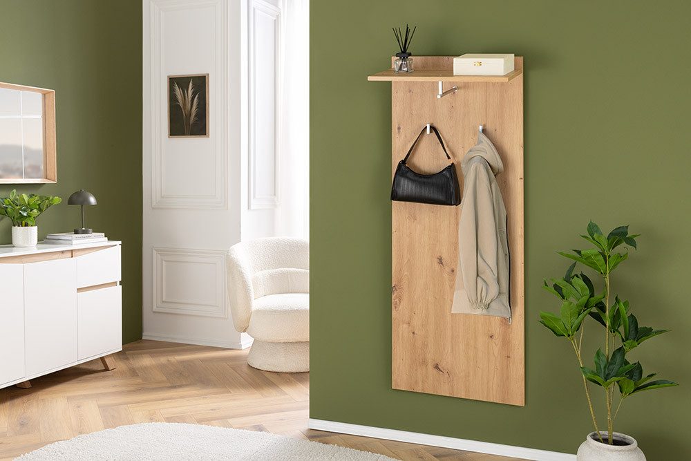 riess-ambiente Garderobenpaneel JUSTUS 140cm natur · Garderobenpaneel in Ei günstig online kaufen