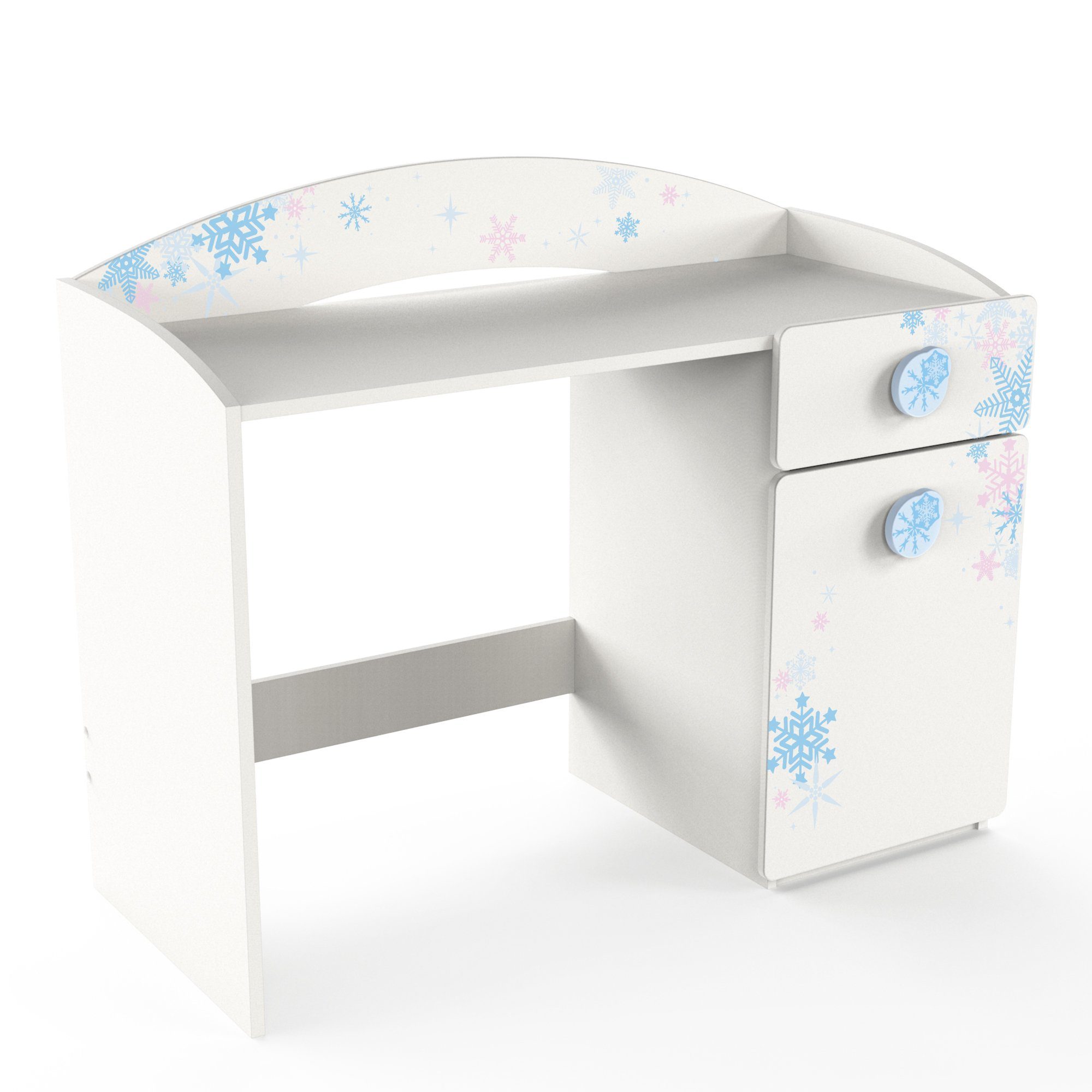 Kindermöbel 24 52 weiß cm Schneeflocken Kinderschreibtisch Stella x 119