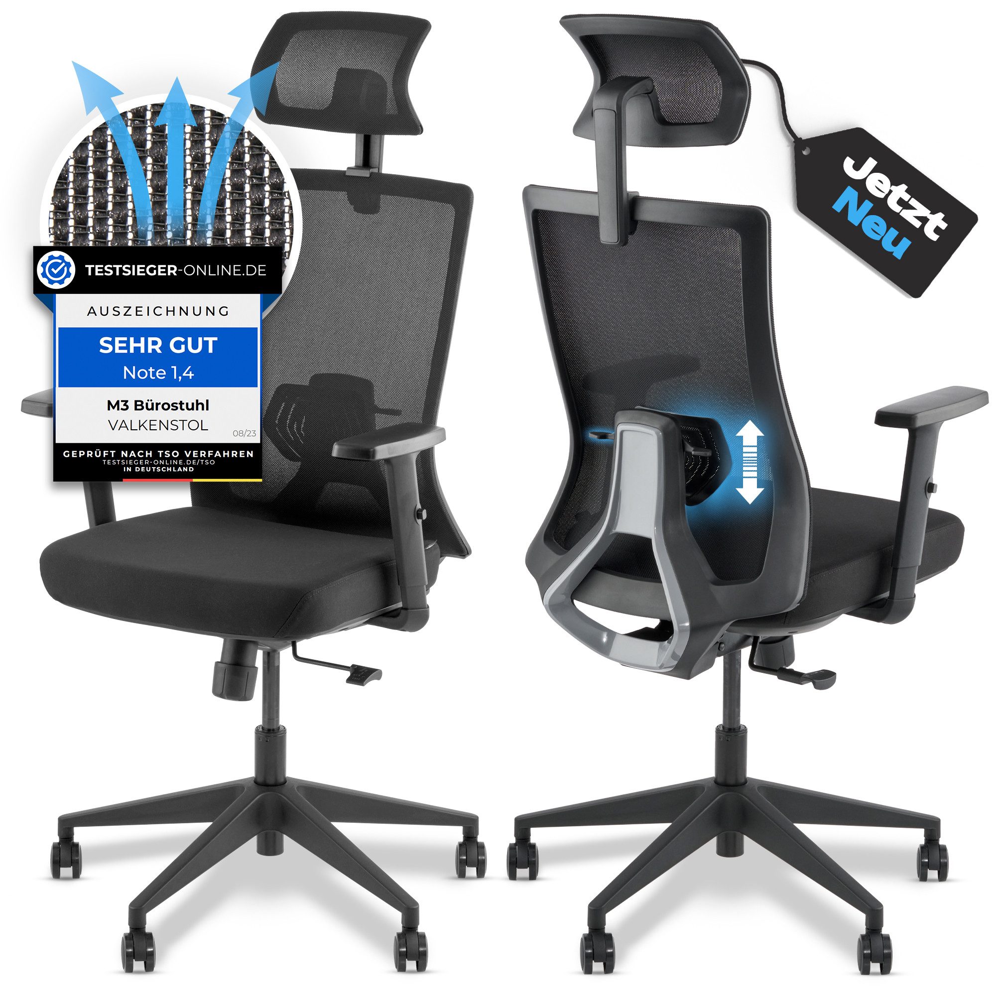 VALKENSTOL Bürostuhl M3 Ergonomischer Bürostuhl 150 günstig online kaufen