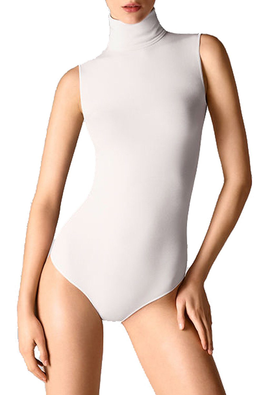 Wolford Stringbody Viscose String Body (1-tlg) ohne Arm mit Rollkragen puristischer moderner Look