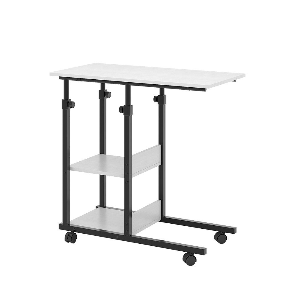 Vicco Beistelltisch Liam, Weiß/Schwarz, 89 x 40 cm mit Rollen günstig online kaufen