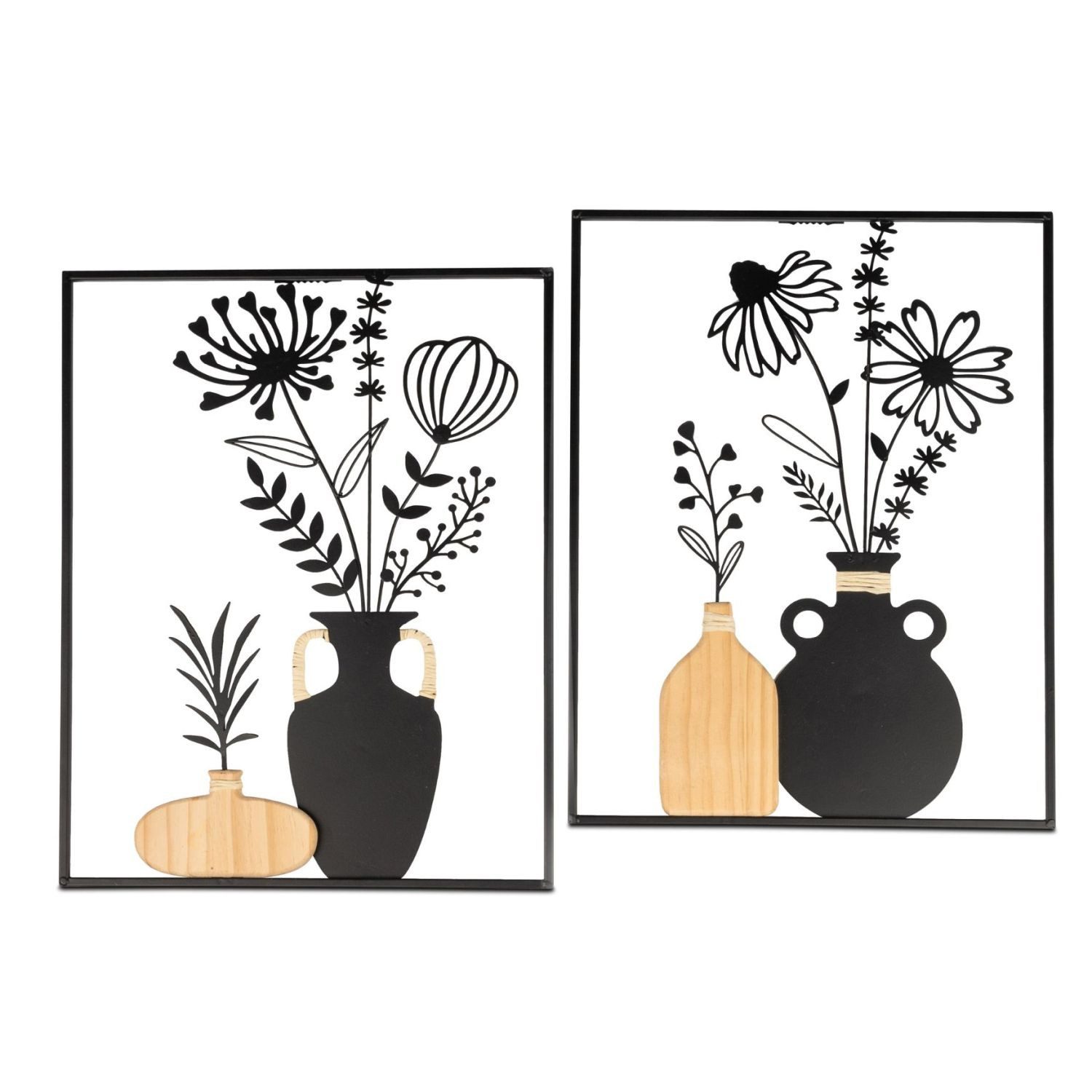 formano Wandbild, Blumen, Line Art, Schwarz, Blumen, H: 40cm