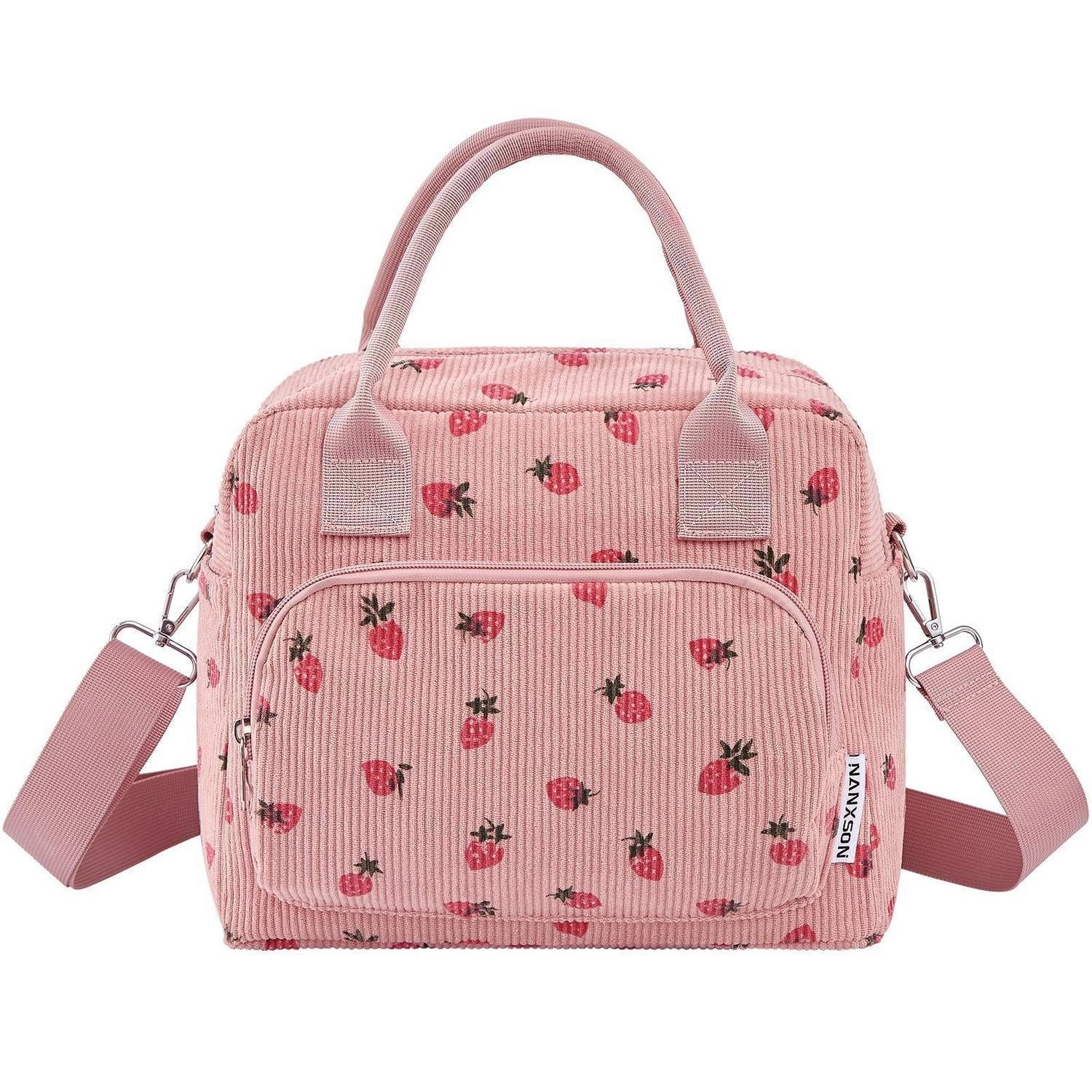 Kühltasche Kühltasche Isoliert 12L Lunchbox Picknick Strand 12L Rosa Erdbeere