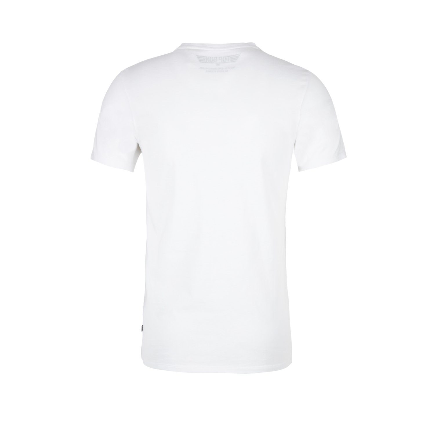 Fit, Top Maverick, T-Shirt Slim mit Gun (1-tlg) kurzarm s.Oliver Print, Weiß