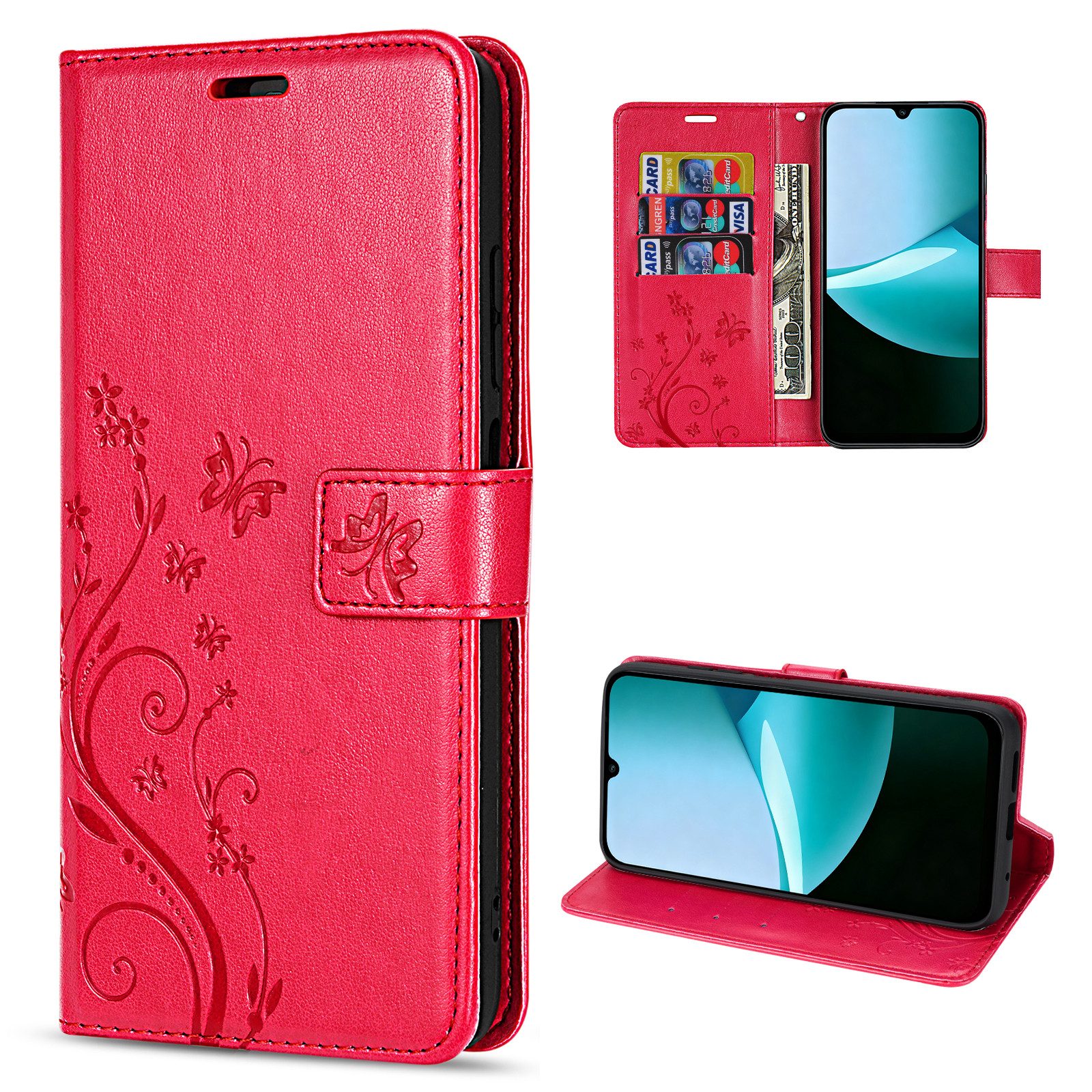 betterfon Handyhülle Handytasche für Xiaomi Redmi 15C Klapphülle mit Kartenfächern, Bookstyle-Hülle mit Magnetverschluss, Smartstand & Kunstleder