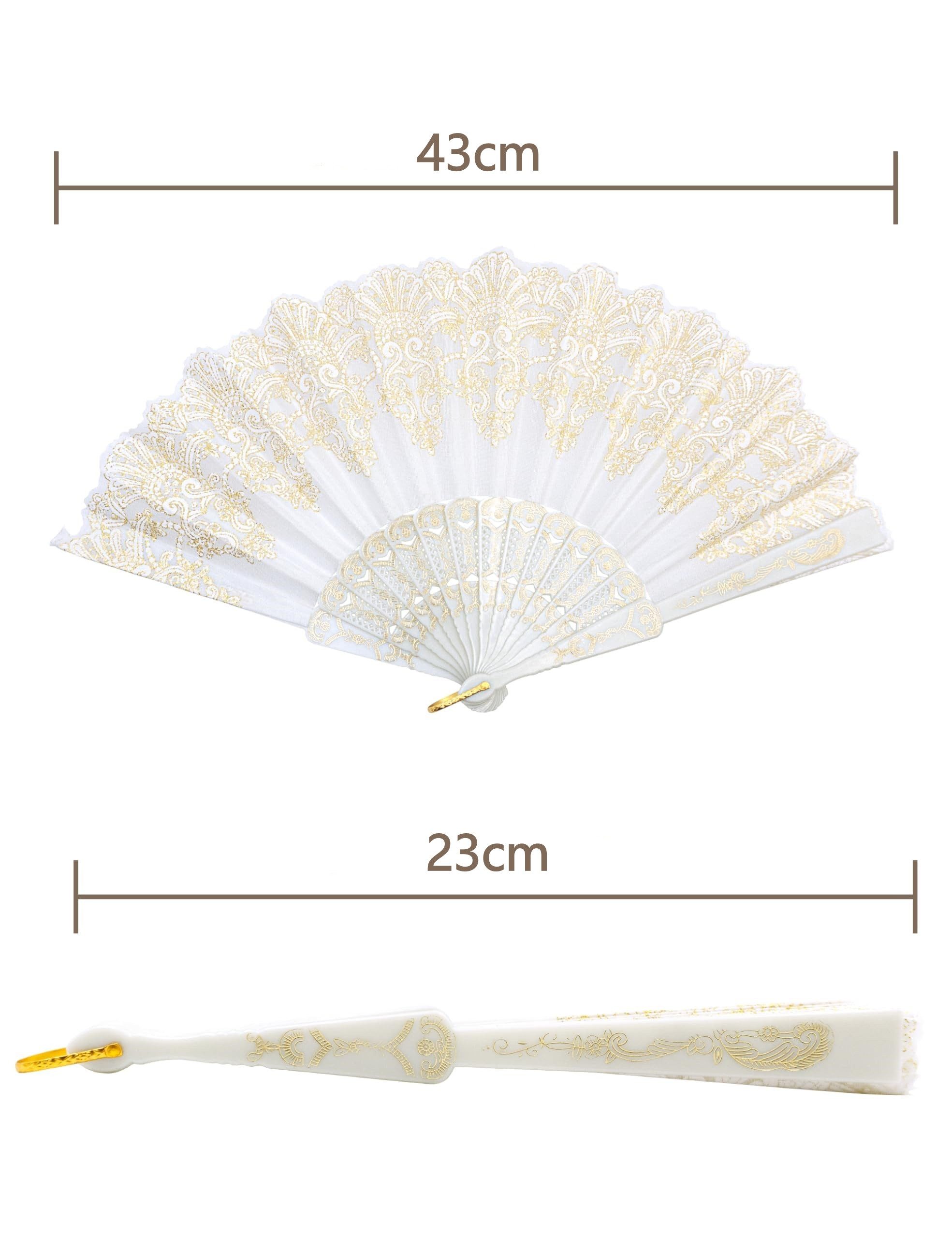 FOUORTUNATE-BEE Handfächer Damen Faltfächer Handfächer Print Sommer Hochzeit Tanz Party, Eleganter Handfächer für Bühne Hochzeit Party Sommer Dekoration
