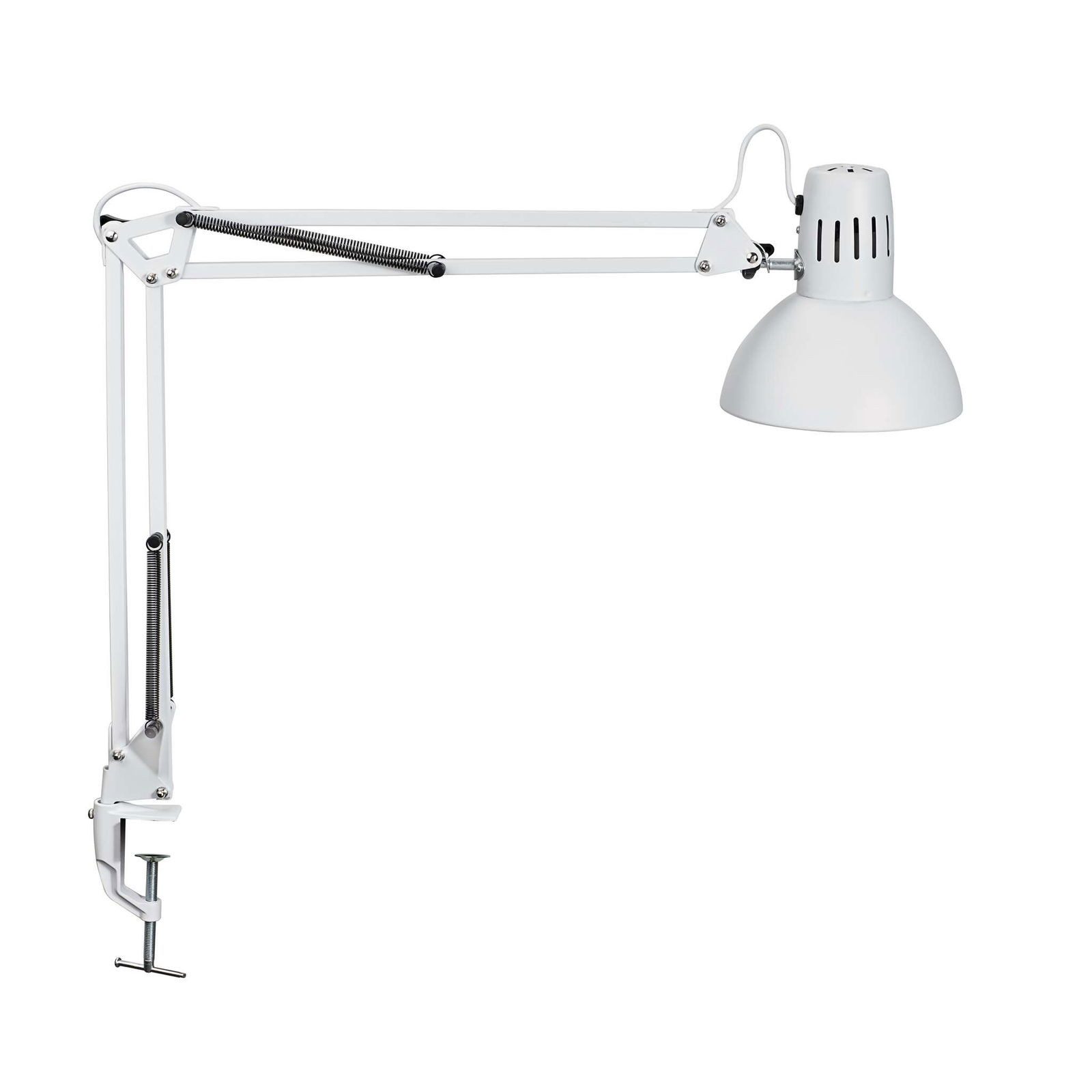 MAUL Tischleuchte MAUL Tischleuchte MAULstudy E27 LED 3.000 K Klemmfuß weiß günstig online kaufen