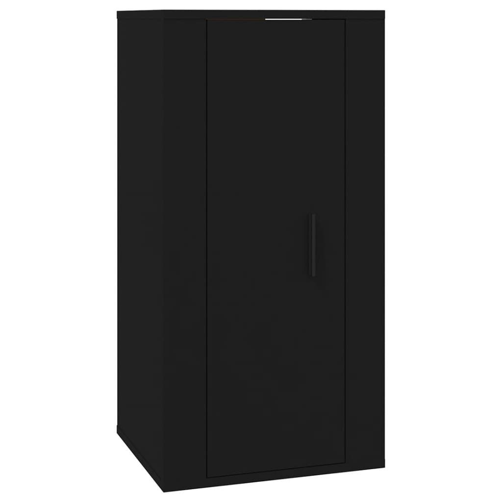 TV-Schrank vidaXL TV-Lowboard 40x34,5x80 cm Schwarz TV-Wandschrank Fernseher