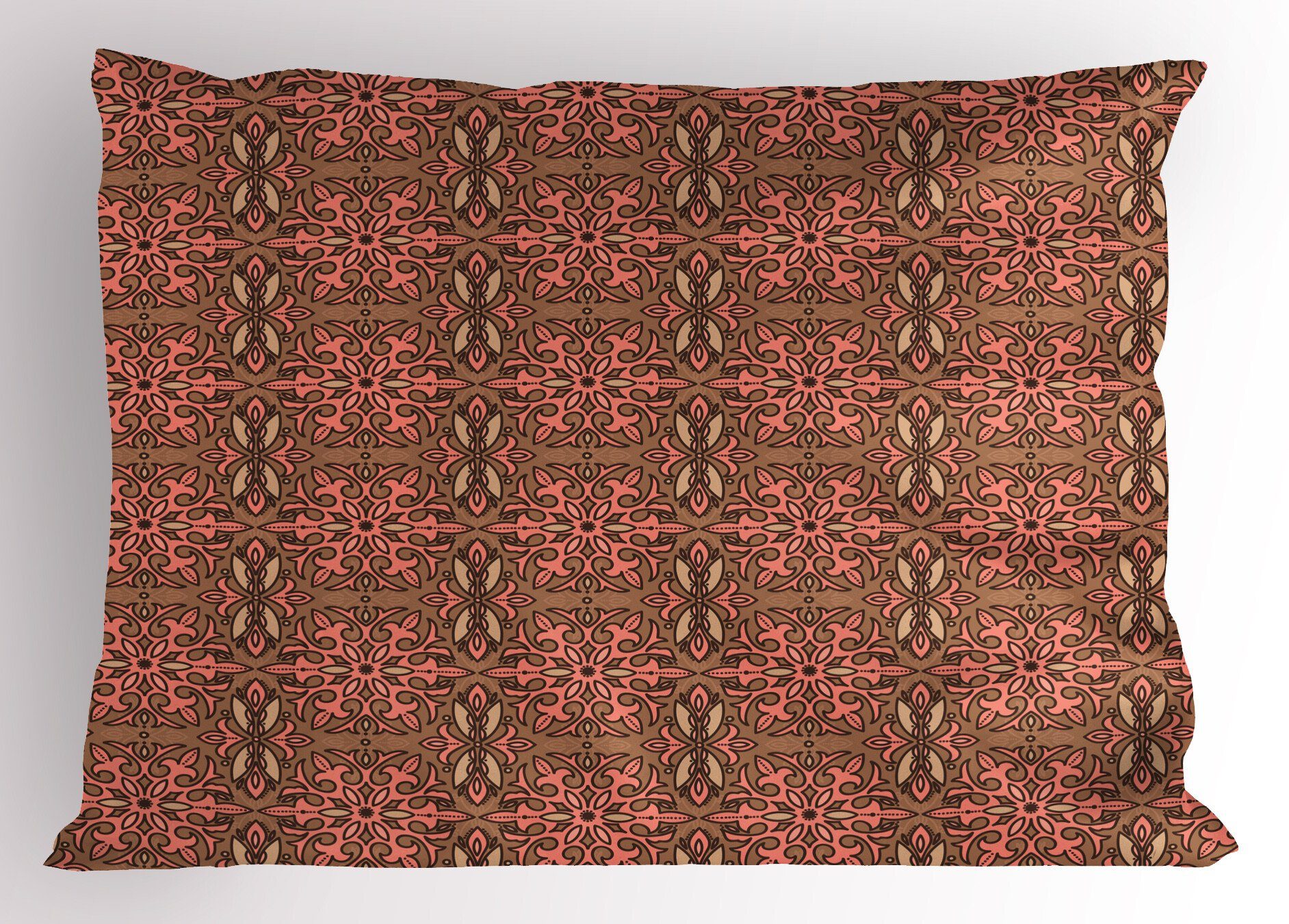 Kissenbezüge Dekorativer Standard King Size Gedruckter Kissenbezug, Abakuhaus (1 Stück), Ethnisch Damast-Blumen viktorianische Kunst