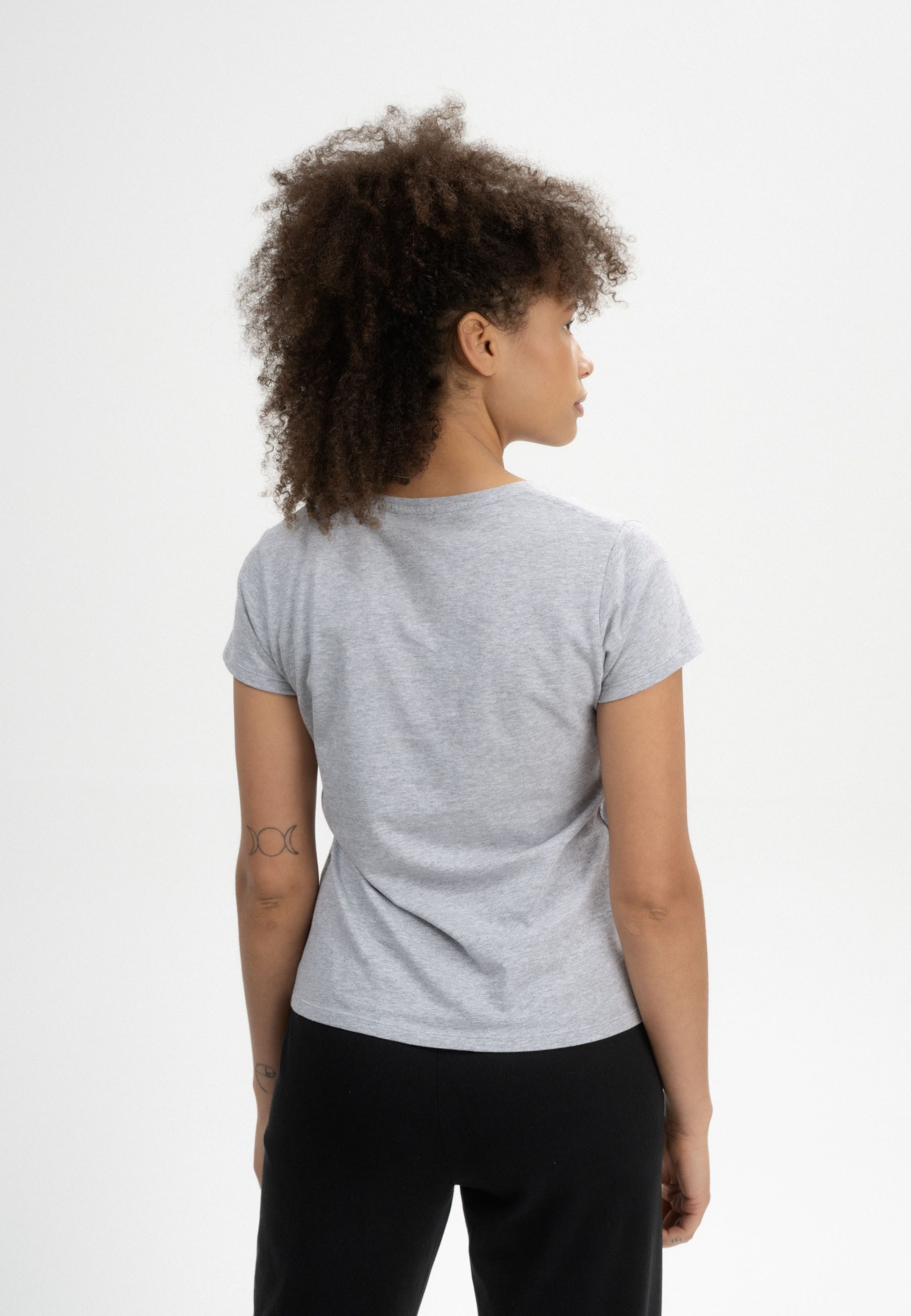 MELA Kurzarmshirt T-Shirt Style LANISHA Schmaler Kragen