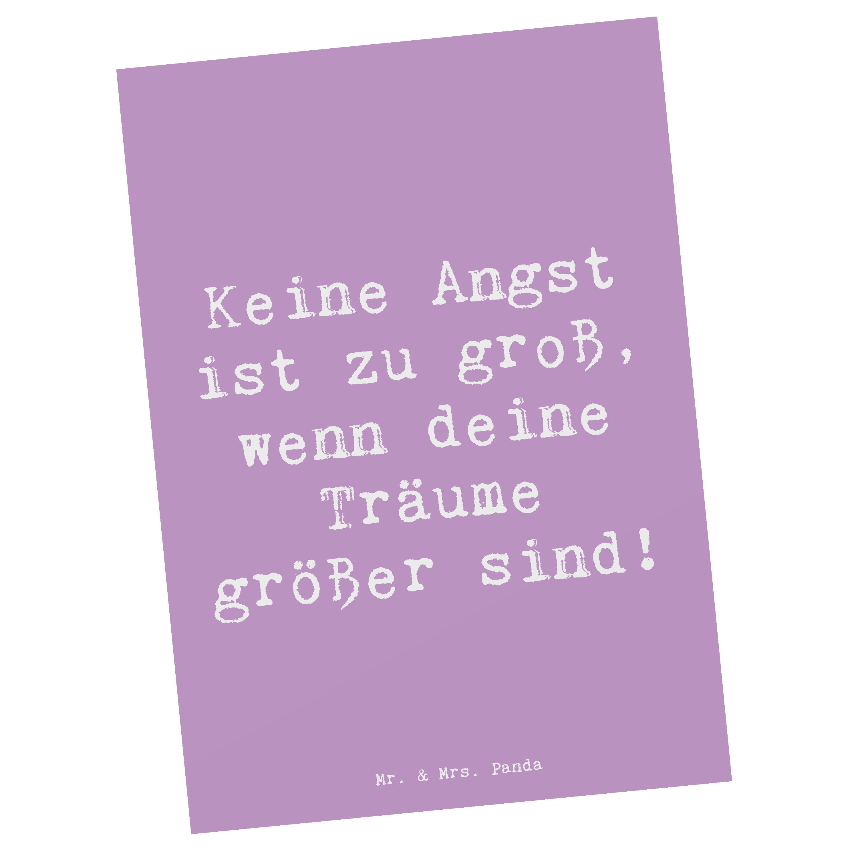 Postkarte Angst überwinden - Lavendeltraum - Geschenk, Herausforderungen meiste