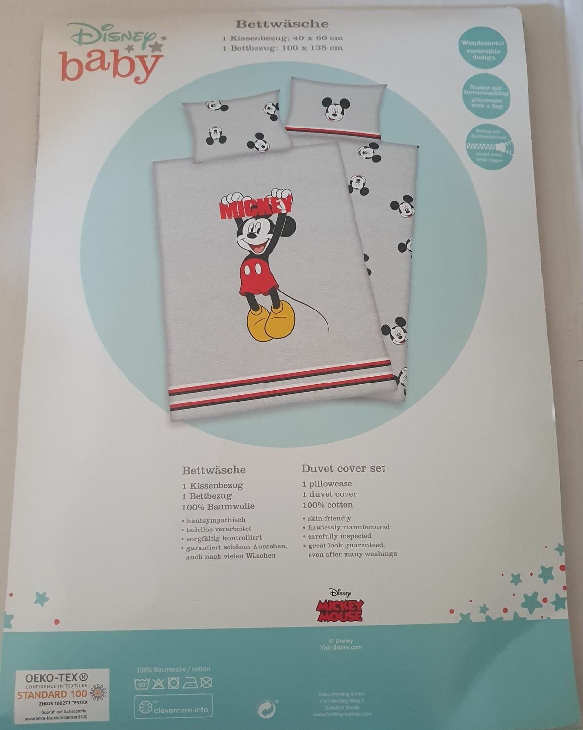 Herding Wendebettwäsche Disney Mickey Mouse - Wendebettwäsche