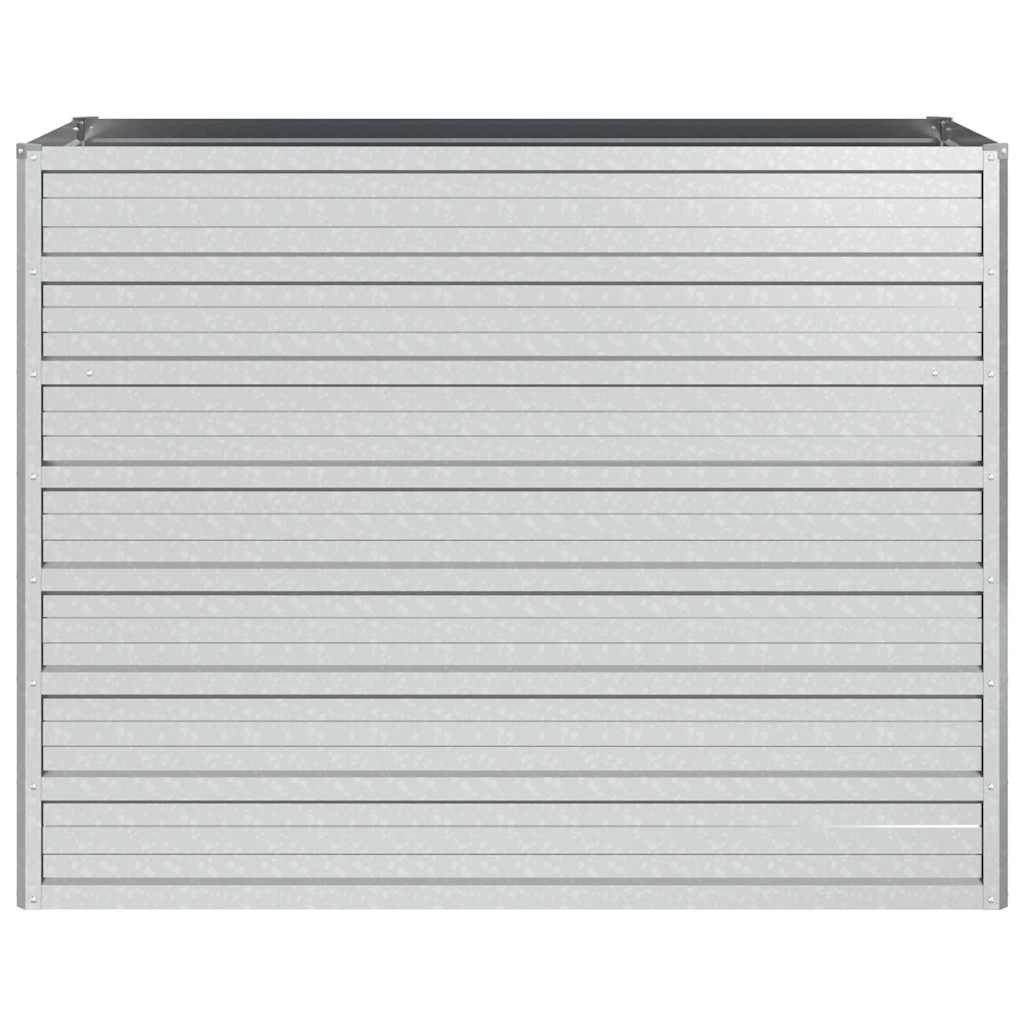 furnicato Hochbeet Garten-Metall 100 x 40 x 77 cm Silber, Witterungsbeständiges Gemüsebeet mit Drainage für den Garten