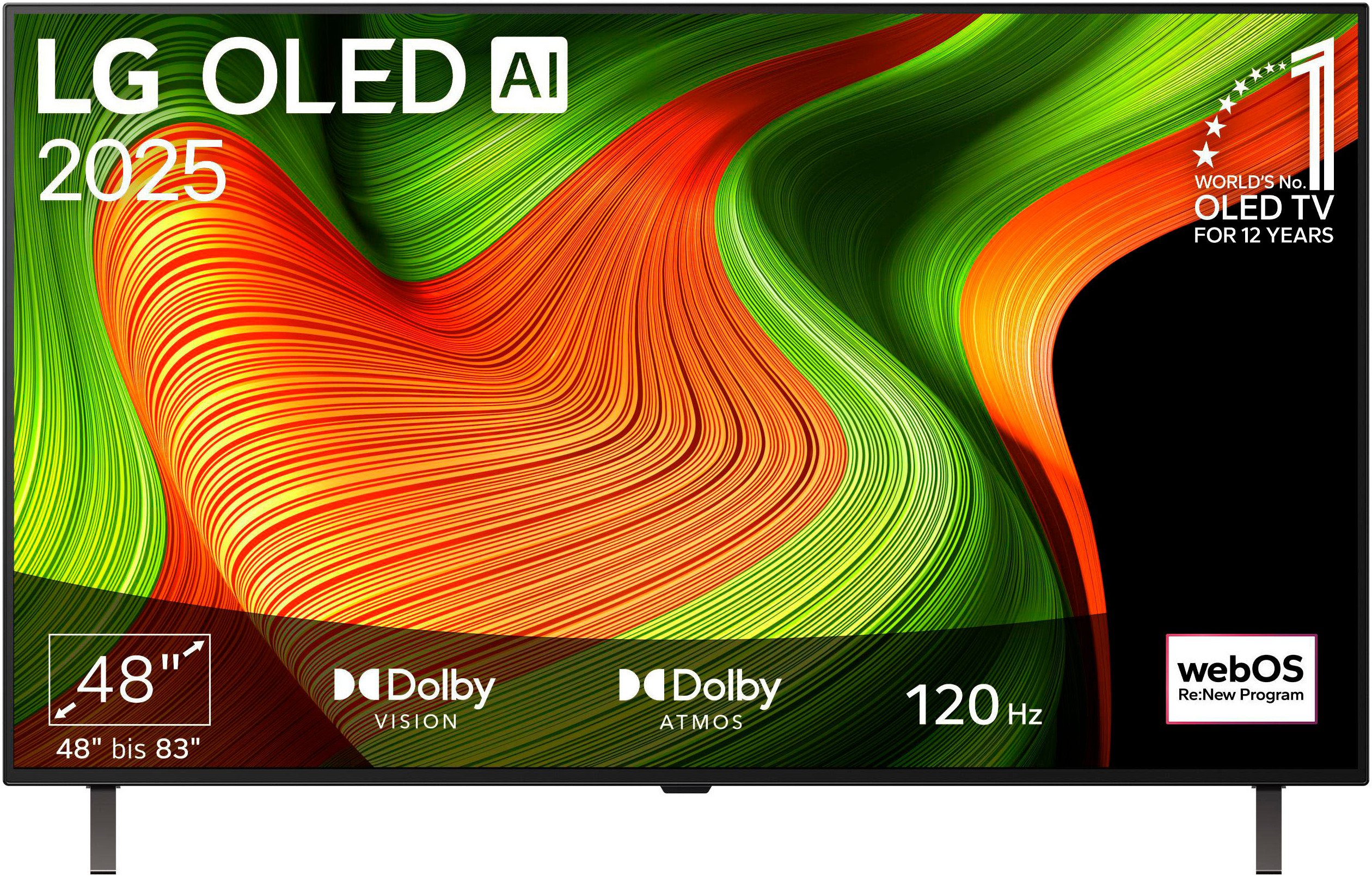 Valentinstagsgeschenk LG OLED48B59LA OLED-Fernseher (121 cm/48 Zoll, 4K Ultra HD, Smart-TV), schwarz