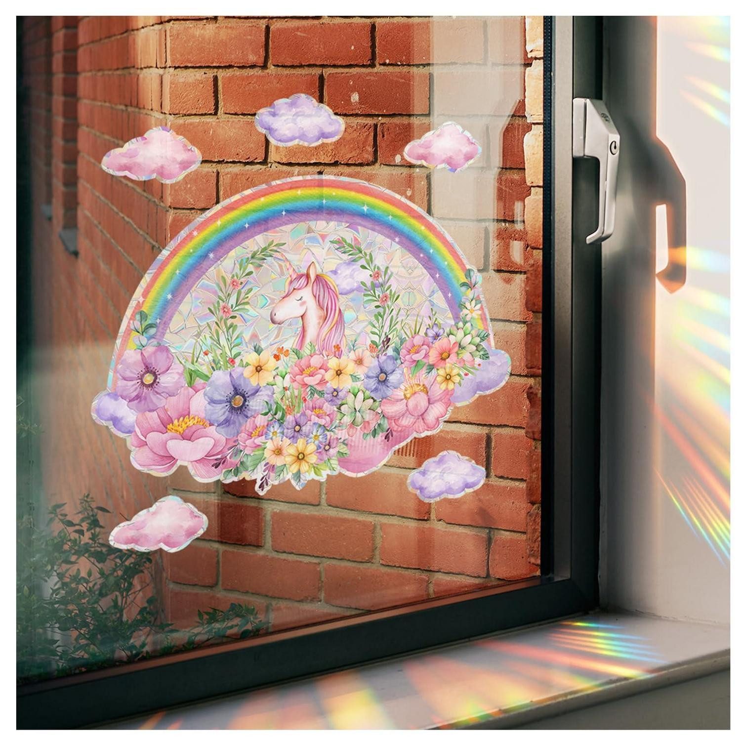 LuxusKollektion Fensterbild Fensteraufkleber Suncatcher Einhorn Prisma