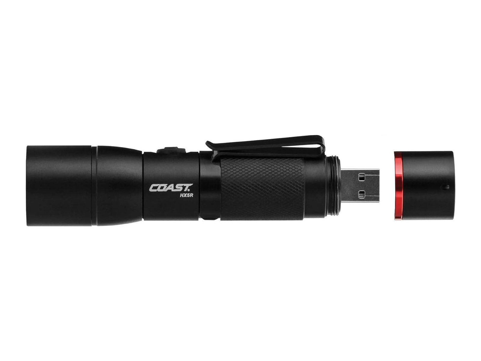 coast LED Taschenlampe, Extrem helle, starke taktische Leuchte mit Halteclip - 340 Lumen